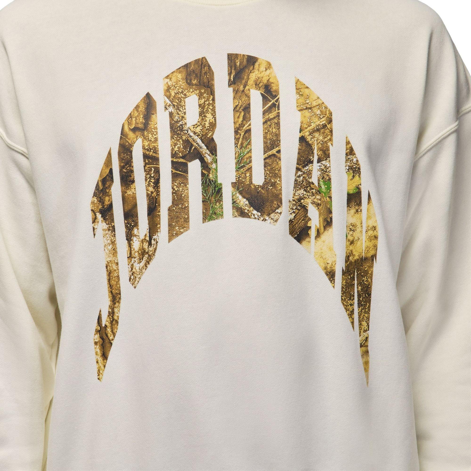 Jordan Men's Brooklyn French Terry Realtree Crew-Neck Sweatshirt - Sail - SAIL Thumbnail View 4
