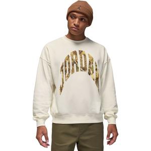 Jordan Men's Brooklyn French Terry Realtree Crew-Neck Sweatshirt-Sail