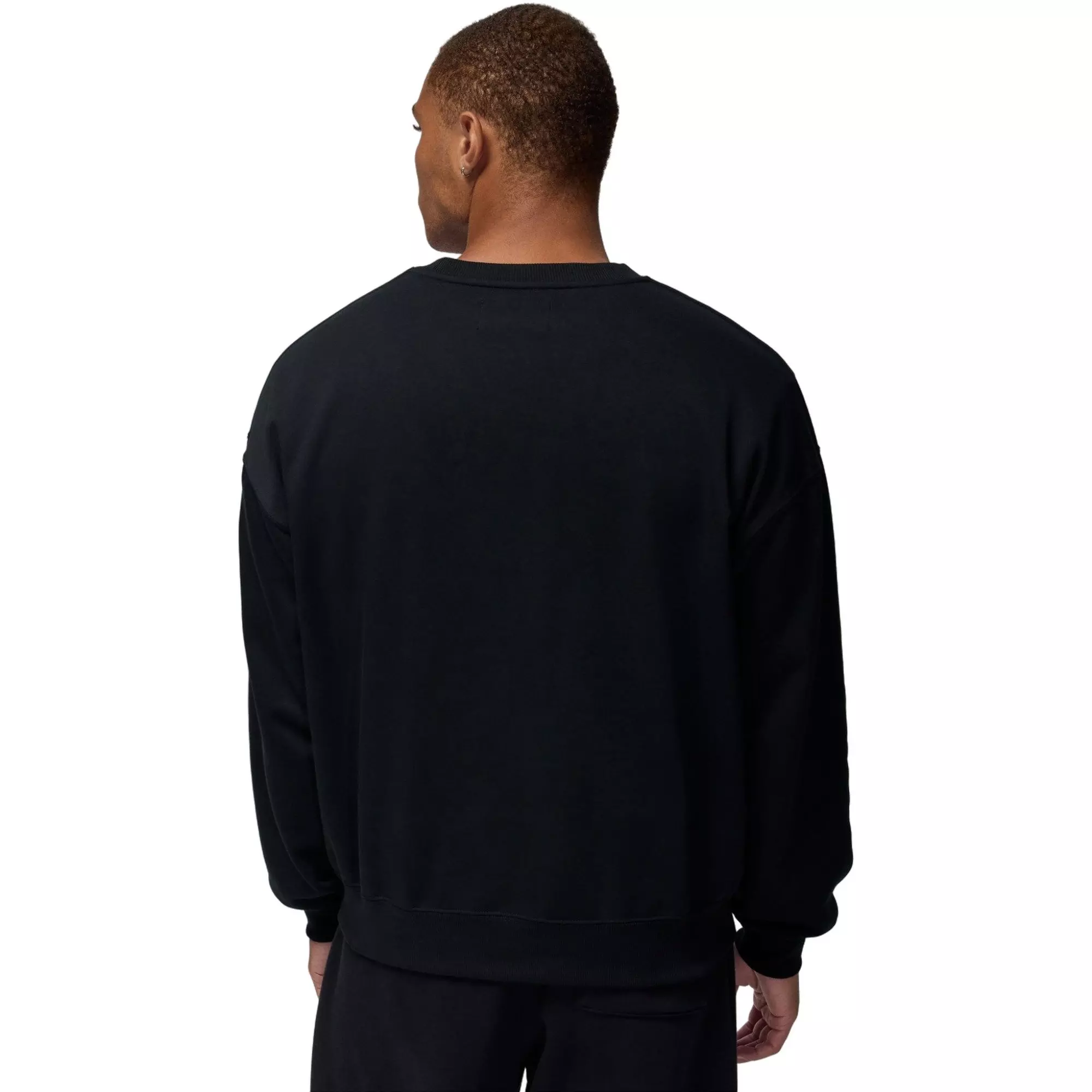 Jordan Men's Brooklyn French Terry Realtree Crew-Neck Sweatshirt - BLACK