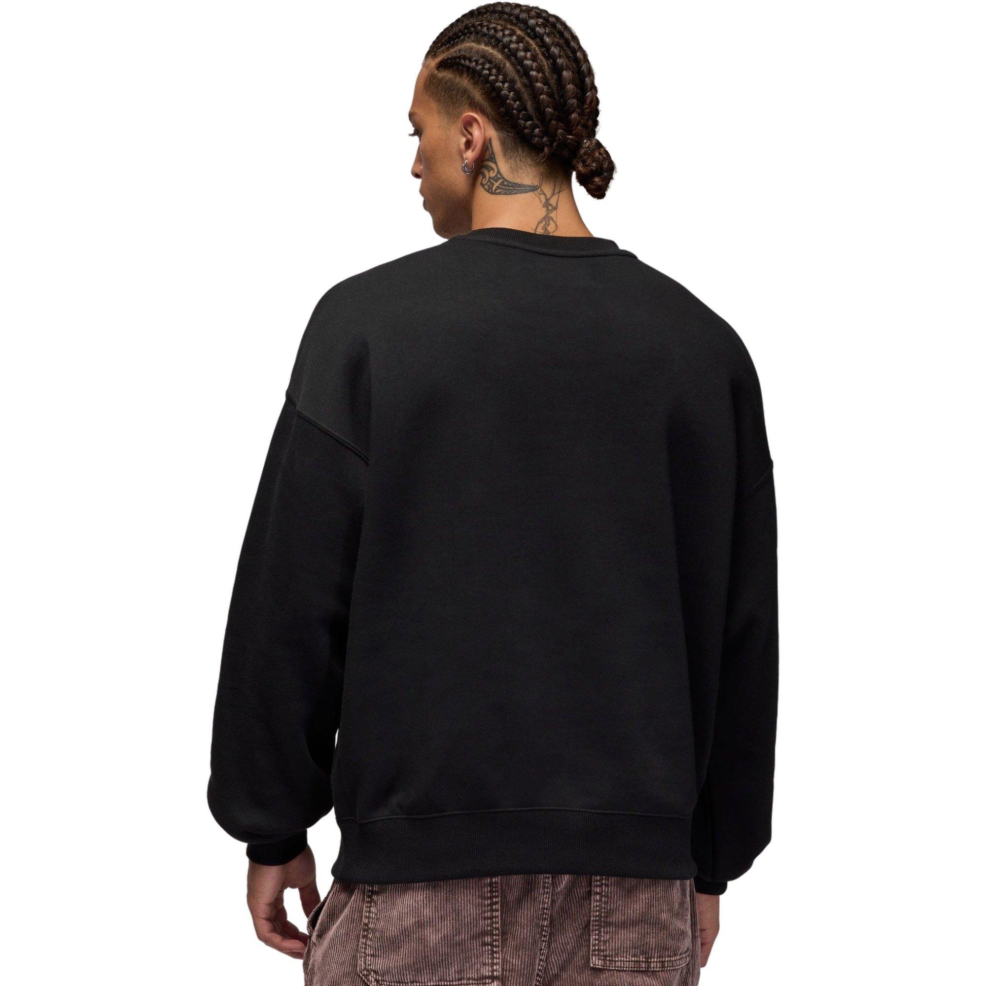 Jordan Men's Brooklyn Fleece Crew-Neck Sweatshirt - Black/Red - BLACK/RED Thumbnail View 2