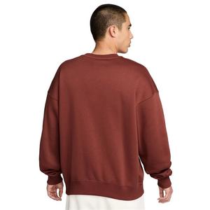 Jordan Men's Brooklyn Fleece Crew-Neck Sweatshirt-Red