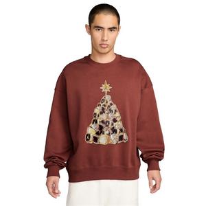 Jordan Men's Brooklyn Fleece Crew-Neck Sweatshirt-Red