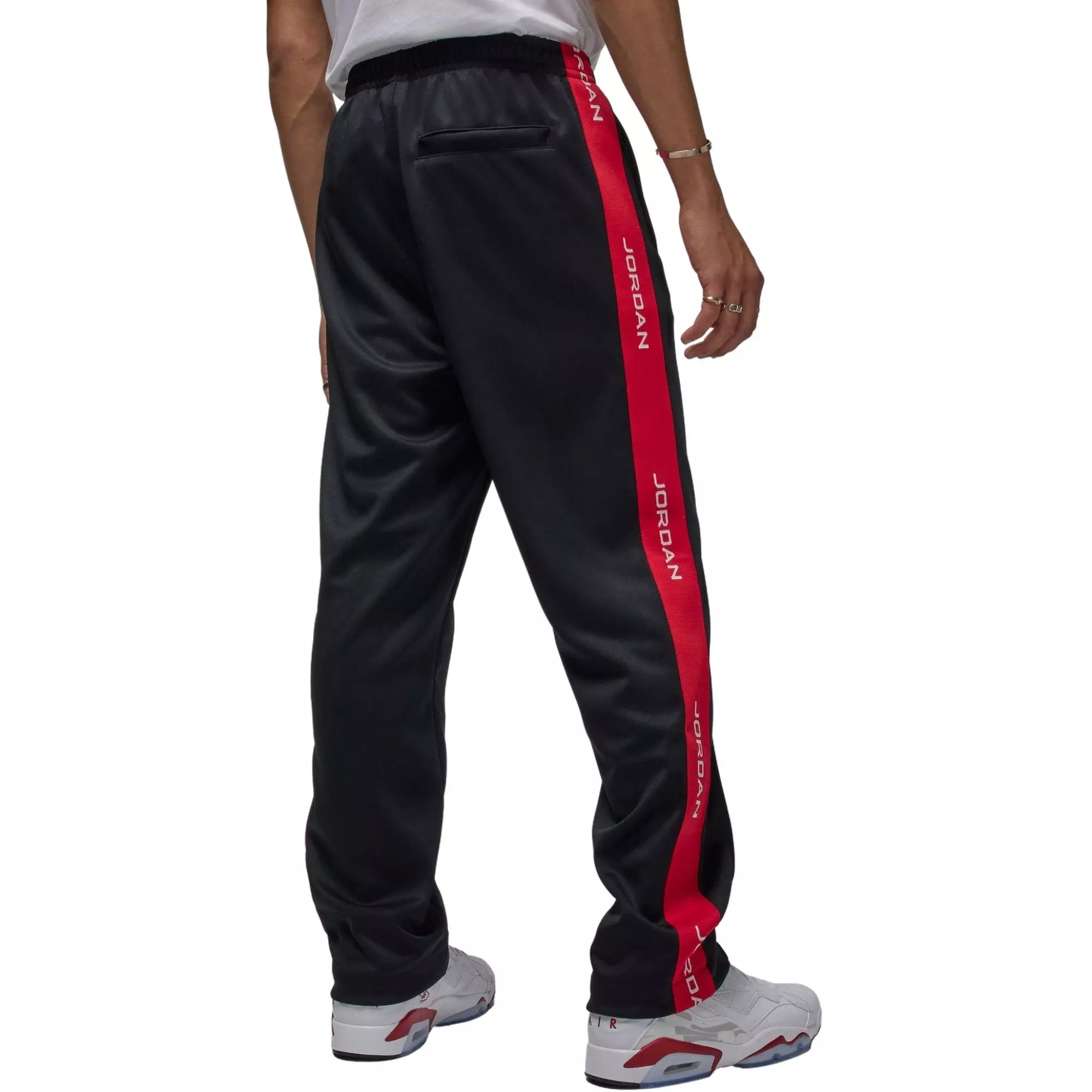 Jordan Men's Essentials Tracksuit Pants - Black/Red - BLACK/RED