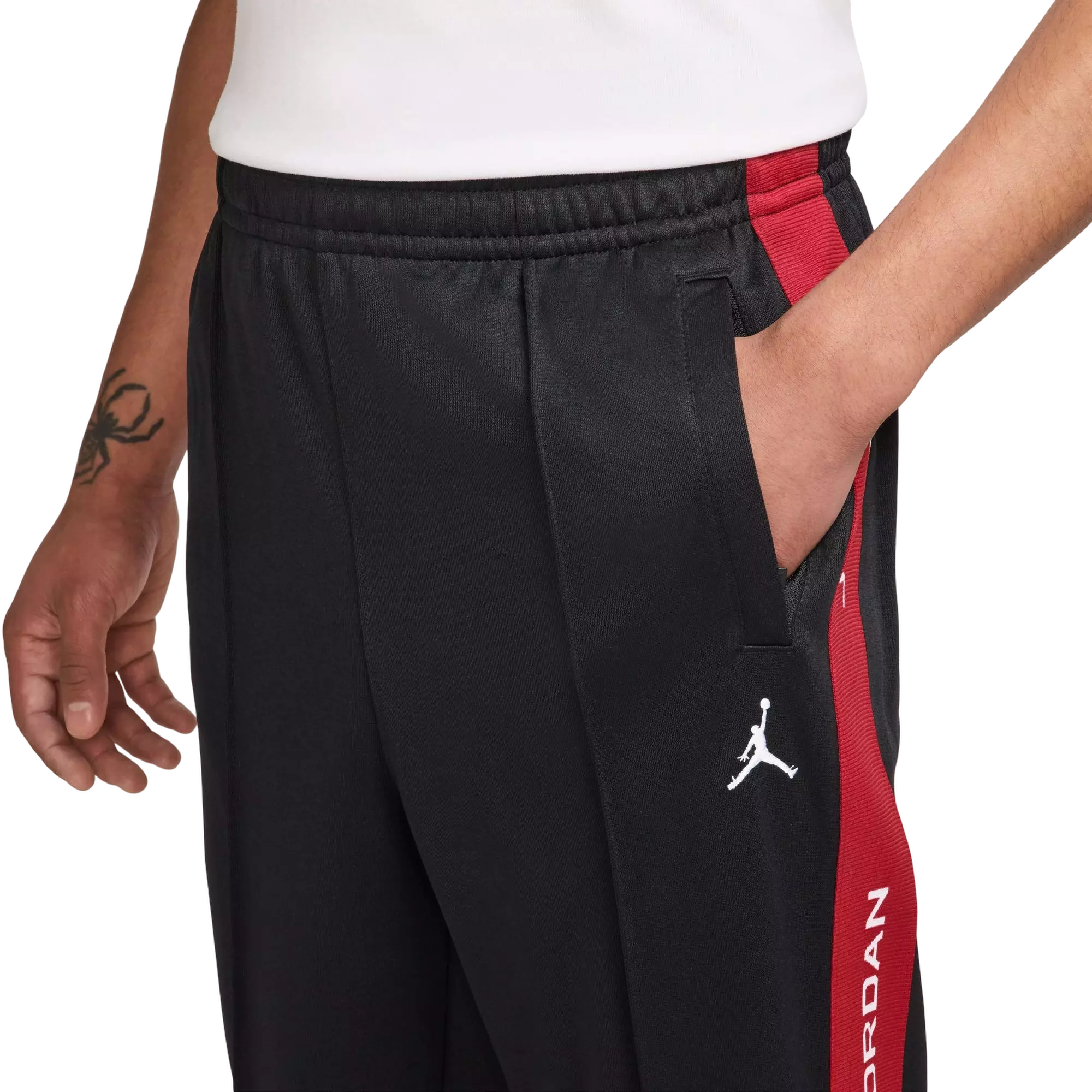 Jordan Men's Essentials Tracksuit Pants - BLACK/RED