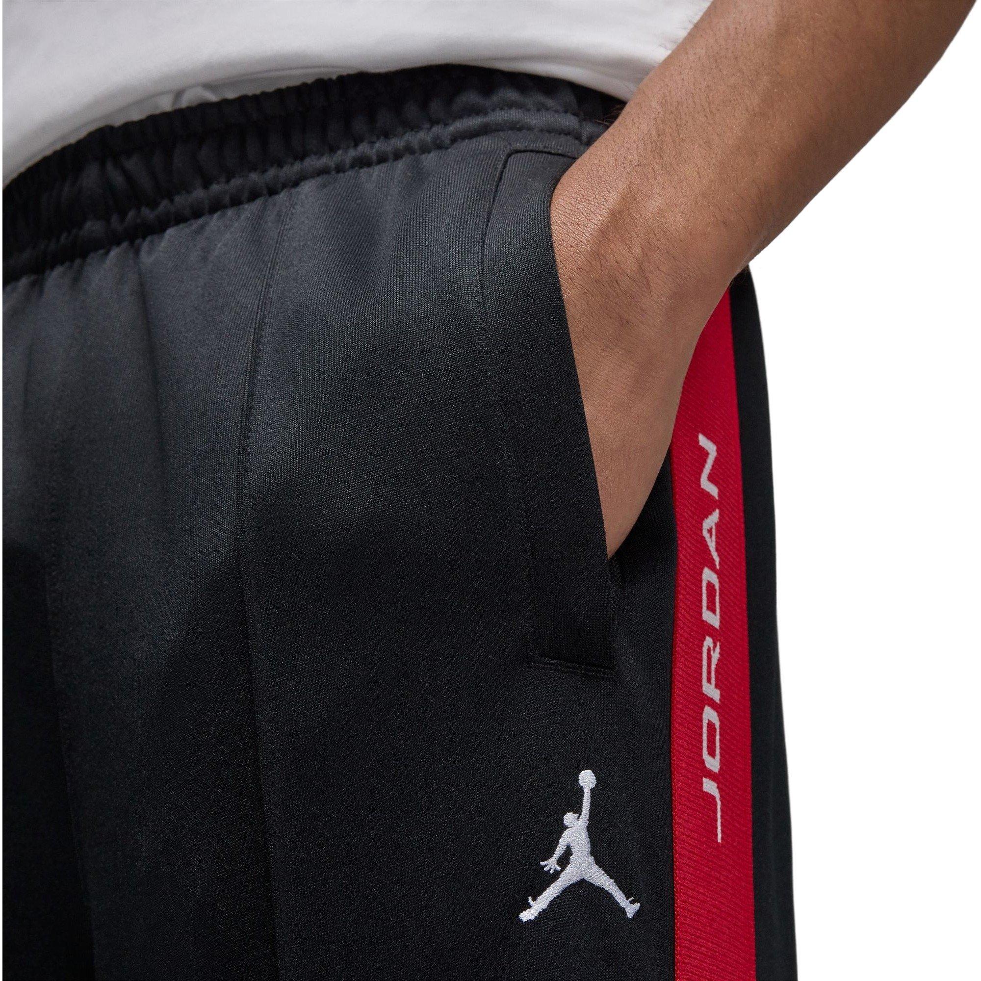 Jordan Men's Essentials Tracksuit Pants - BLACK/RED Thumbnail View 4