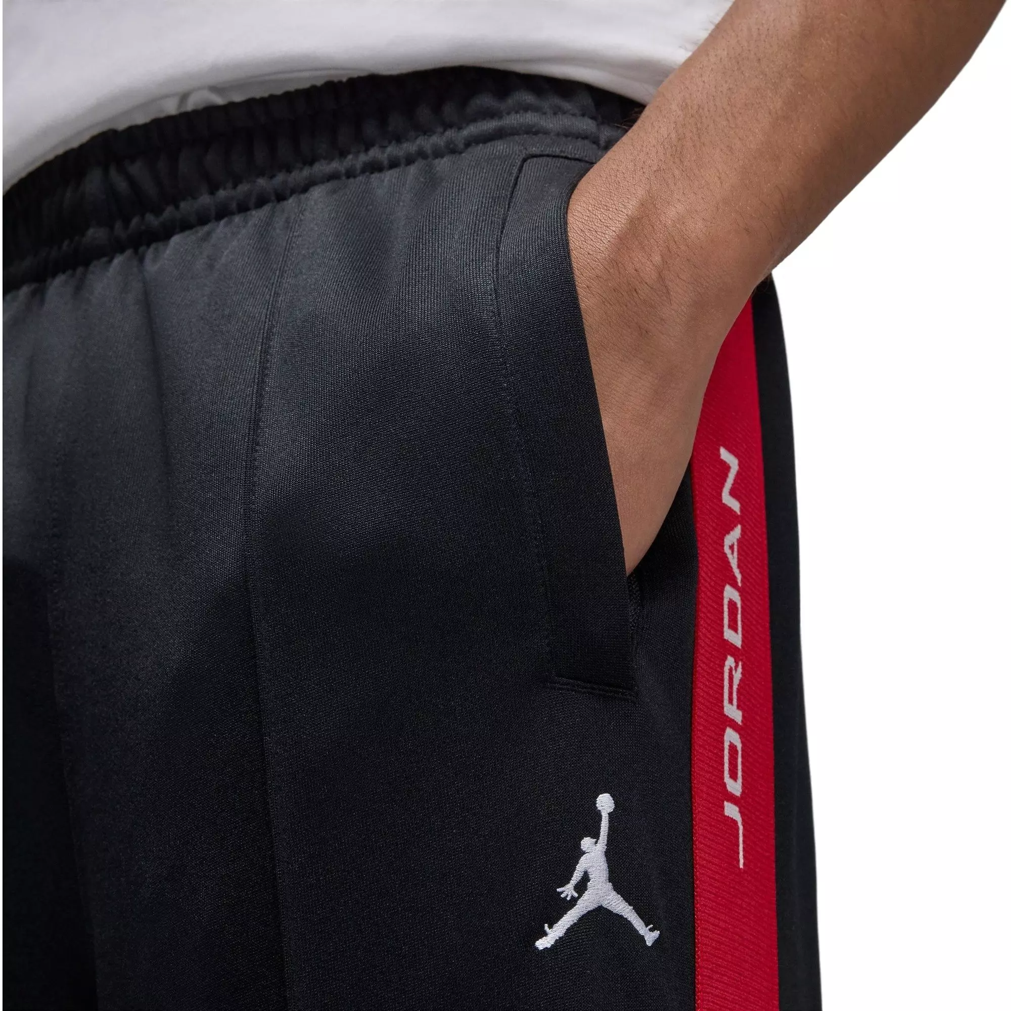 Jordan Men's Essentials Tracksuit Pants - BLACK/RED