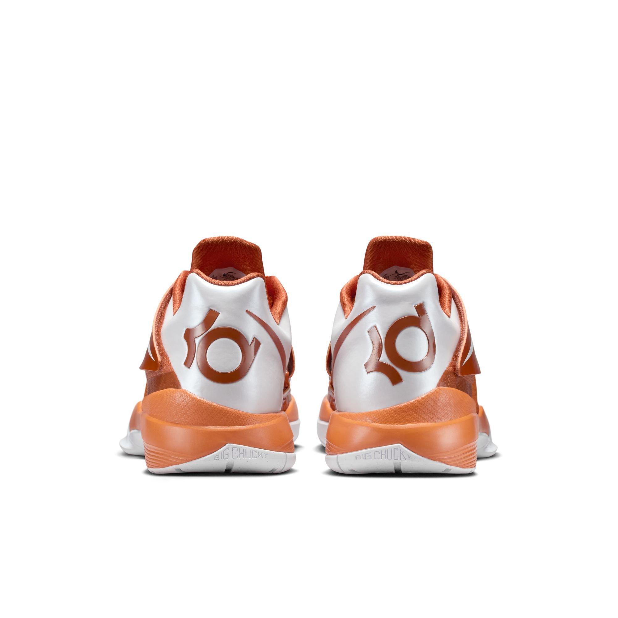 Nike KD 4 "Longhorns" Men's Basketball Shoe - DESERT ORANGE/WHITE Thumbnail View 8