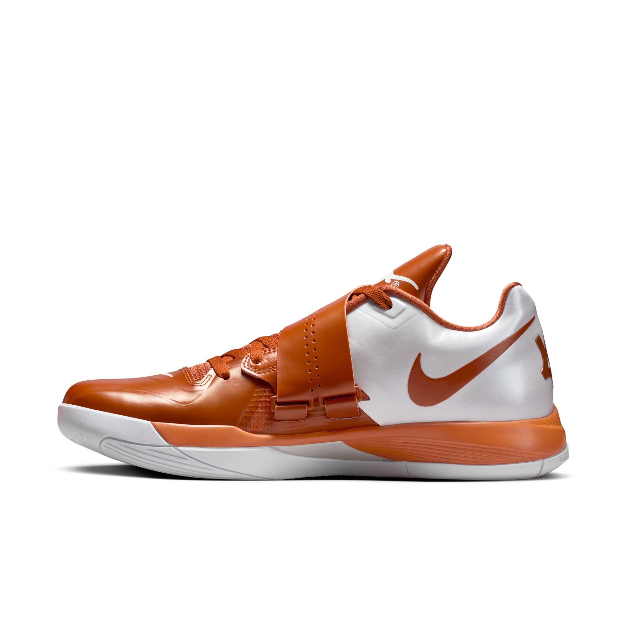 Nike KD 4 "Longhorns" Men's Basketball Shoe - DESERT ORANGE/WHITE Thumbnail View 7