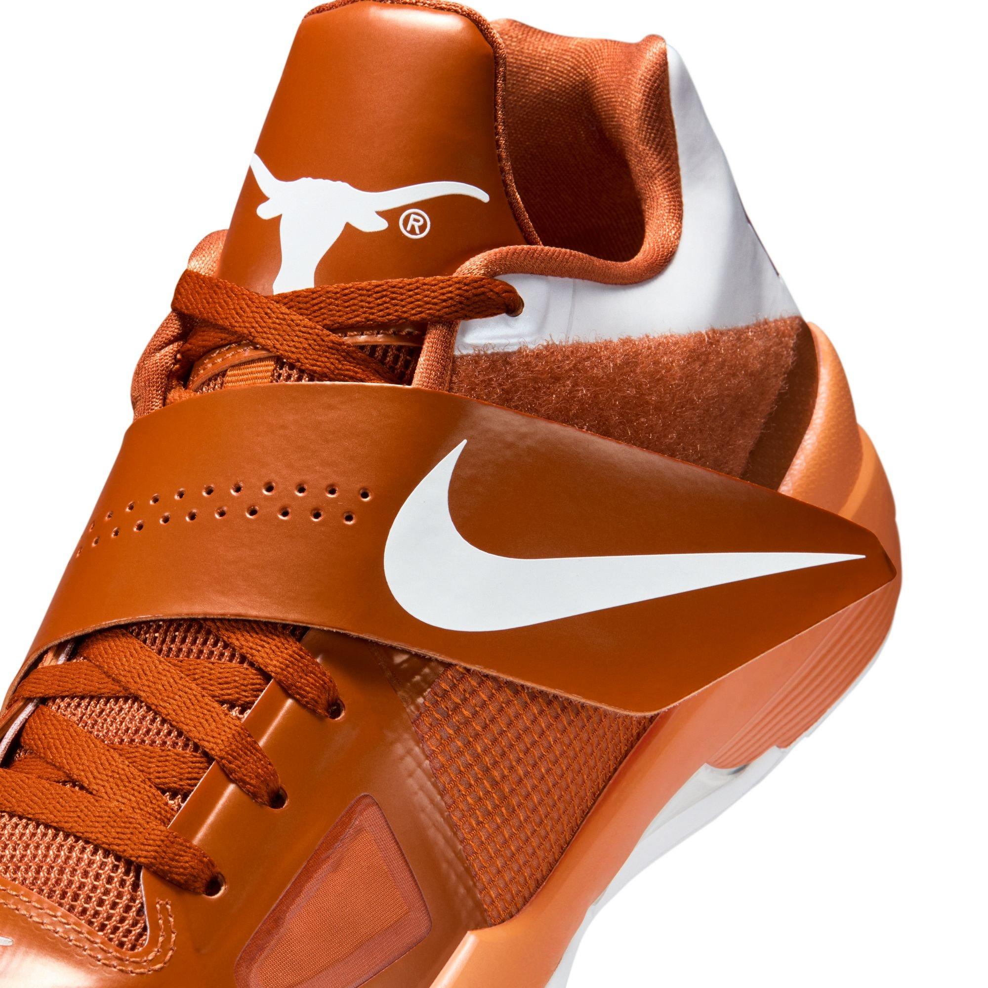 Nike KD 4 "Longhorns" Men's Basketball Shoe - DESERT ORANGE/WHITE Thumbnail View 4
