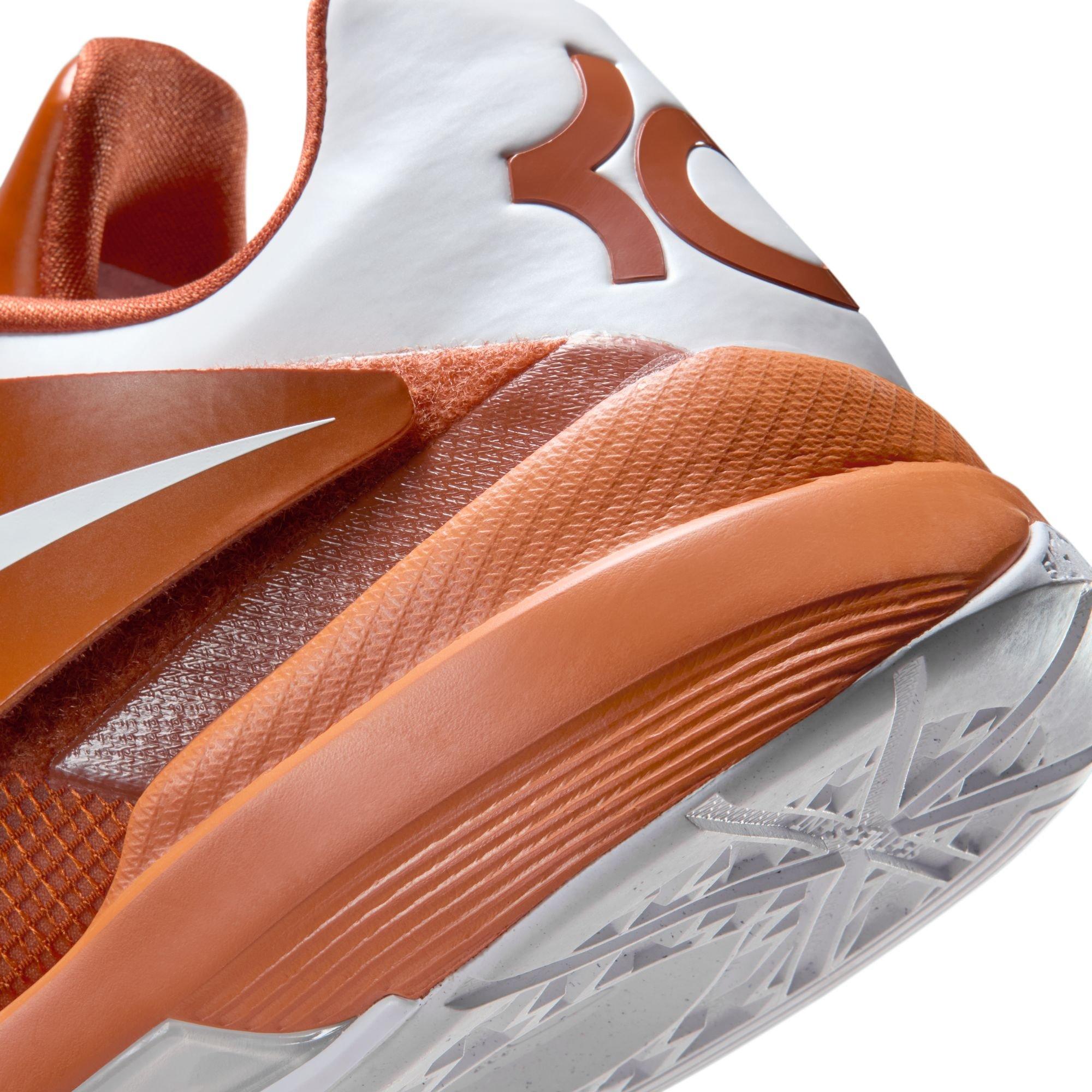 Nike KD 4 "Longhorns" Men's Basketball Shoe - DESERT ORANGE/WHITE Thumbnail View 5