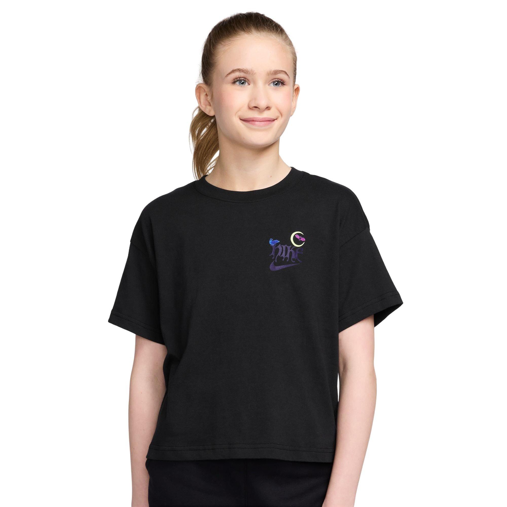 Nike Big Girls' Sportswear Tee - Black - BLACK Thumbnail View 1