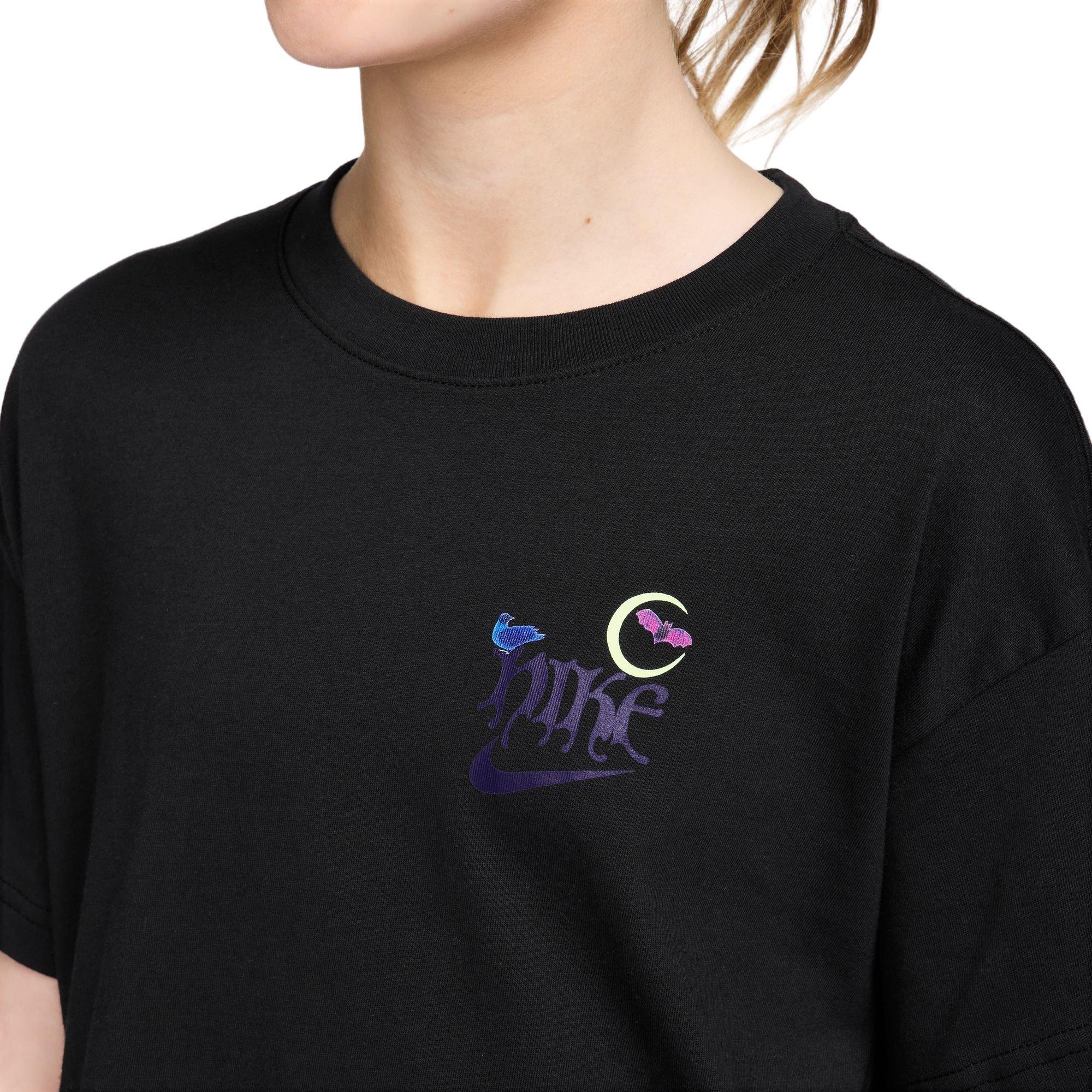 Nike Big Girls' Sportswear Tee - Black - BLACK Thumbnail View 3