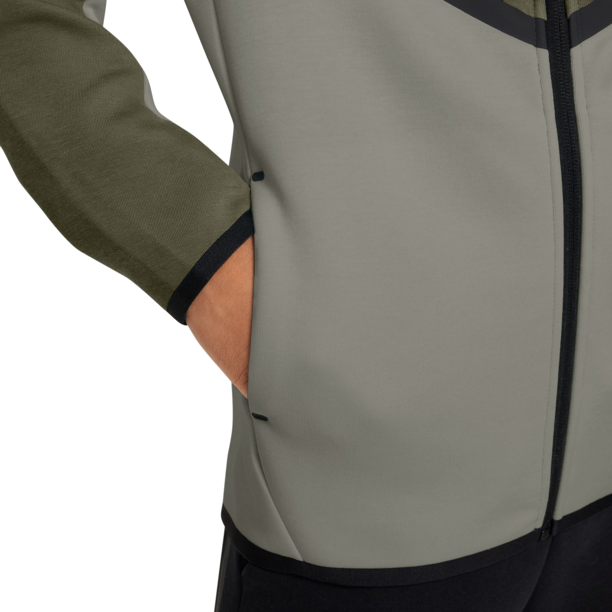 Nike Sportswear Tech Fleece Full-Zip Big Boys' Green/Black Jacket