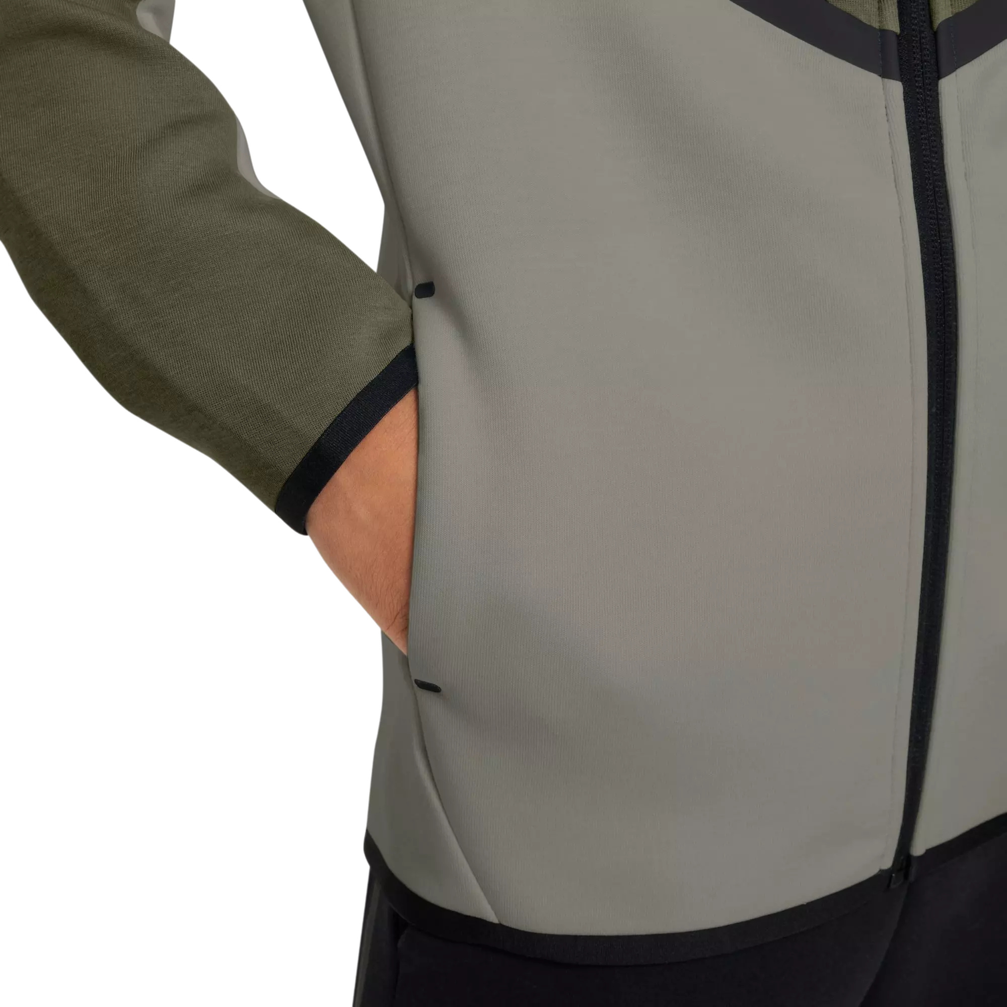 Nike Big Boys' Sportswear Tech Fleece Full-Zip Jacket-Green/Black - GREEN/BLACK