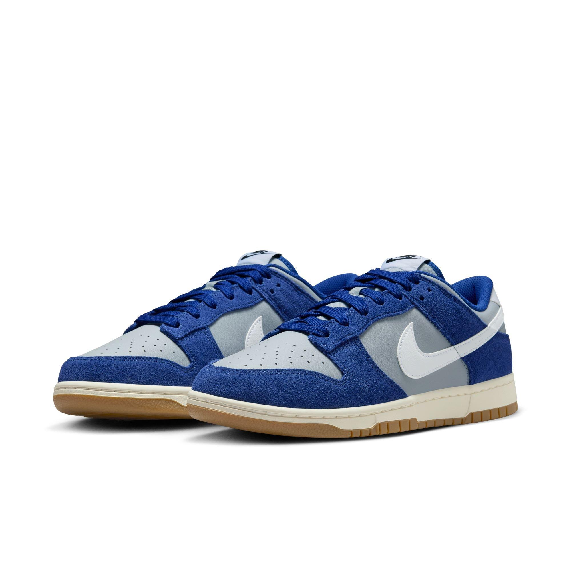Nike Dunk Low Retro SE "Wolf Grey/White/Deep Royal Blue/Sail" Men's Shoe - GREY/BLUE Thumbnail View 5