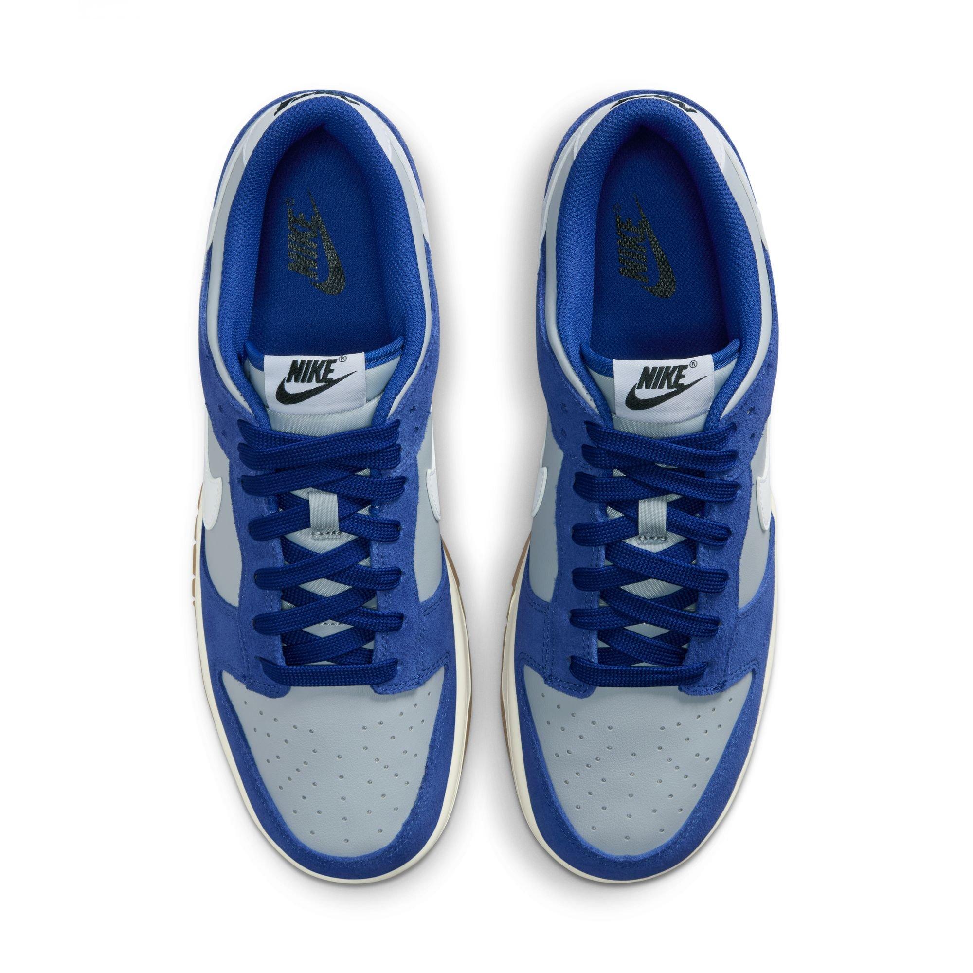 Nike Dunk Low Retro SE "Wolf Grey/White/Deep Royal Blue/Sail" Men's Shoe - GREY/BLUE Thumbnail View 6