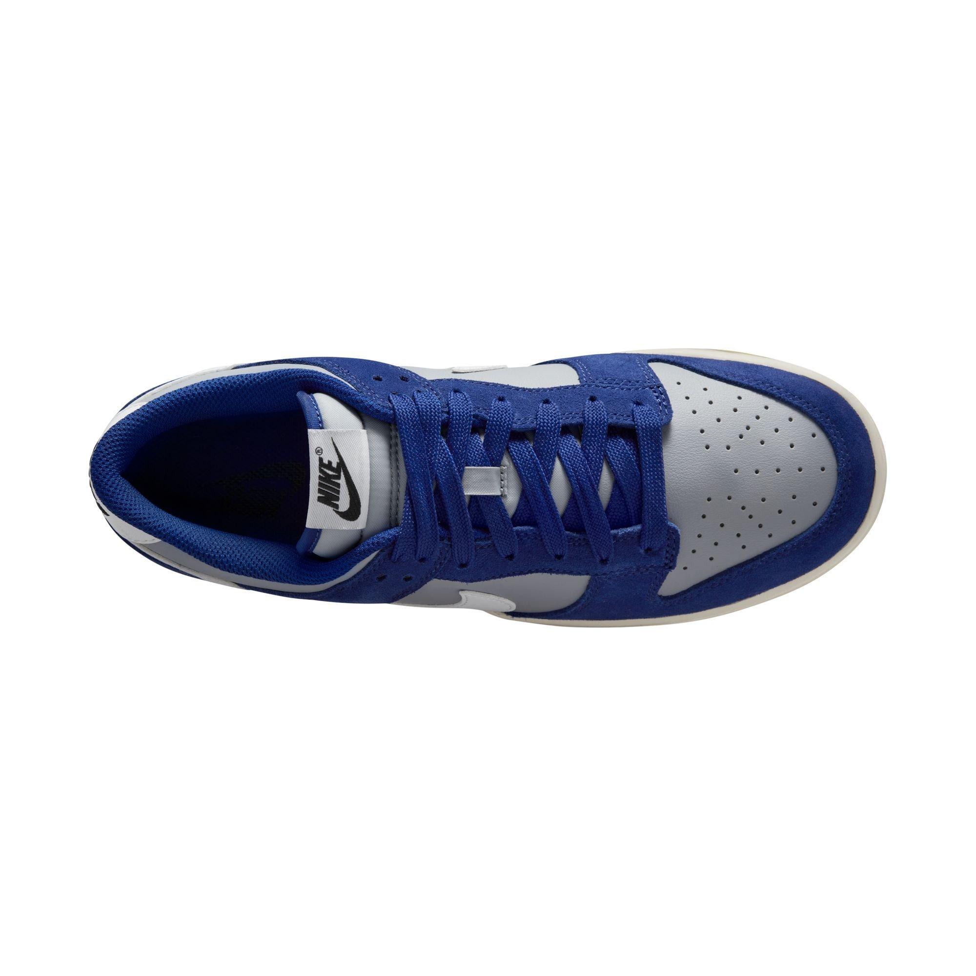 Nike Dunk Low Retro SE "Wolf Grey/White/Deep Royal Blue/Sail" Men's Shoe - GREY/BLUE Thumbnail View 8