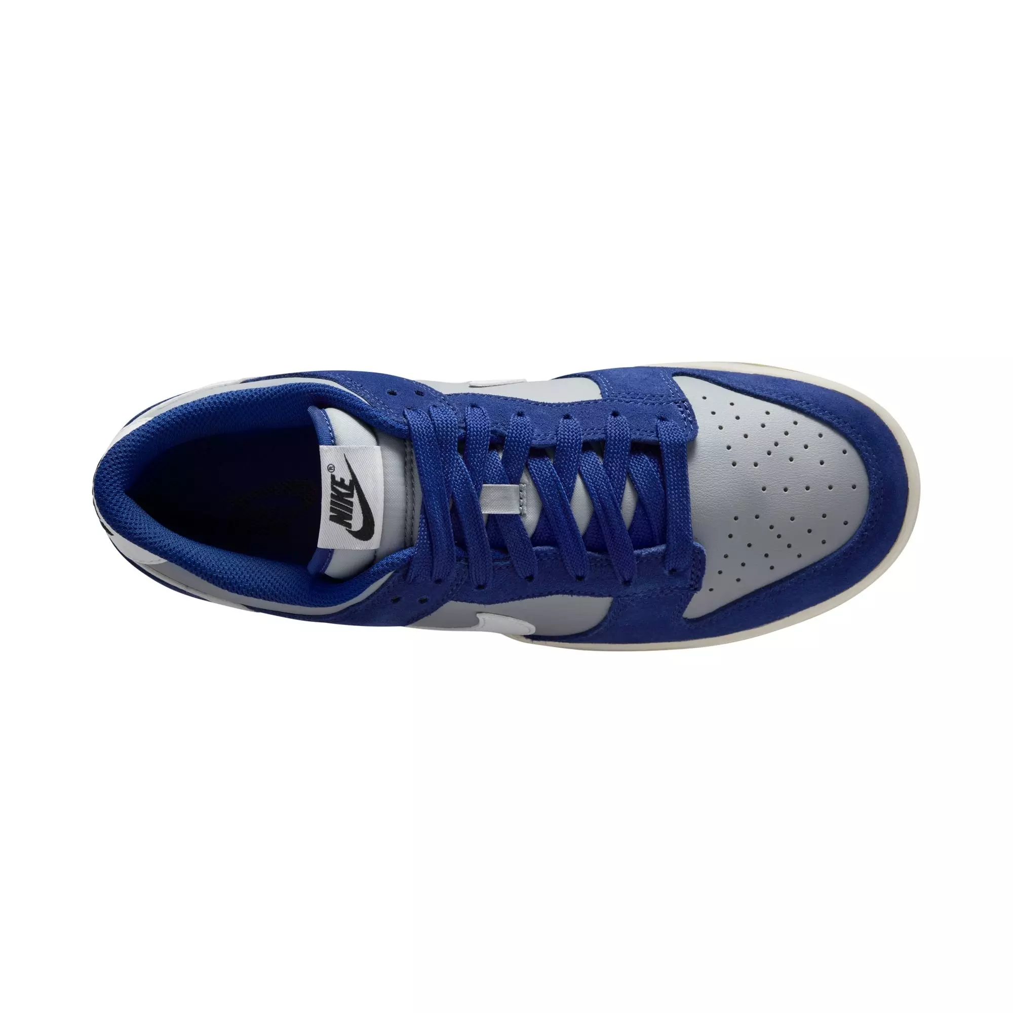 Nike Dunk Low Retro SE "Wolf Grey/White/Deep Royal Blue/Sail" Men's Shoe - GREY/BLUE