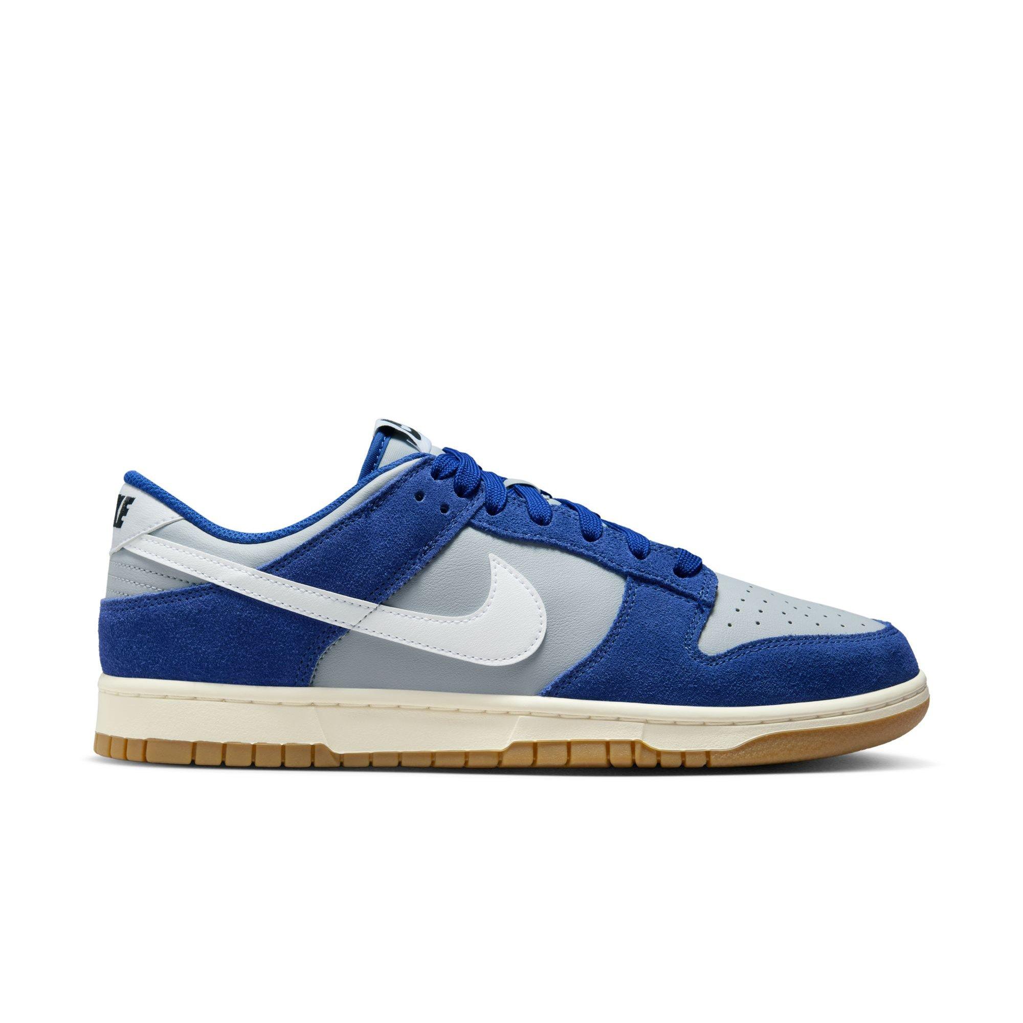 Nike Dunk Low Retro SE "Wolf Grey/White/Deep Royal Blue/Sail" Men's Shoe - GREY/BLUE Thumbnail View 1