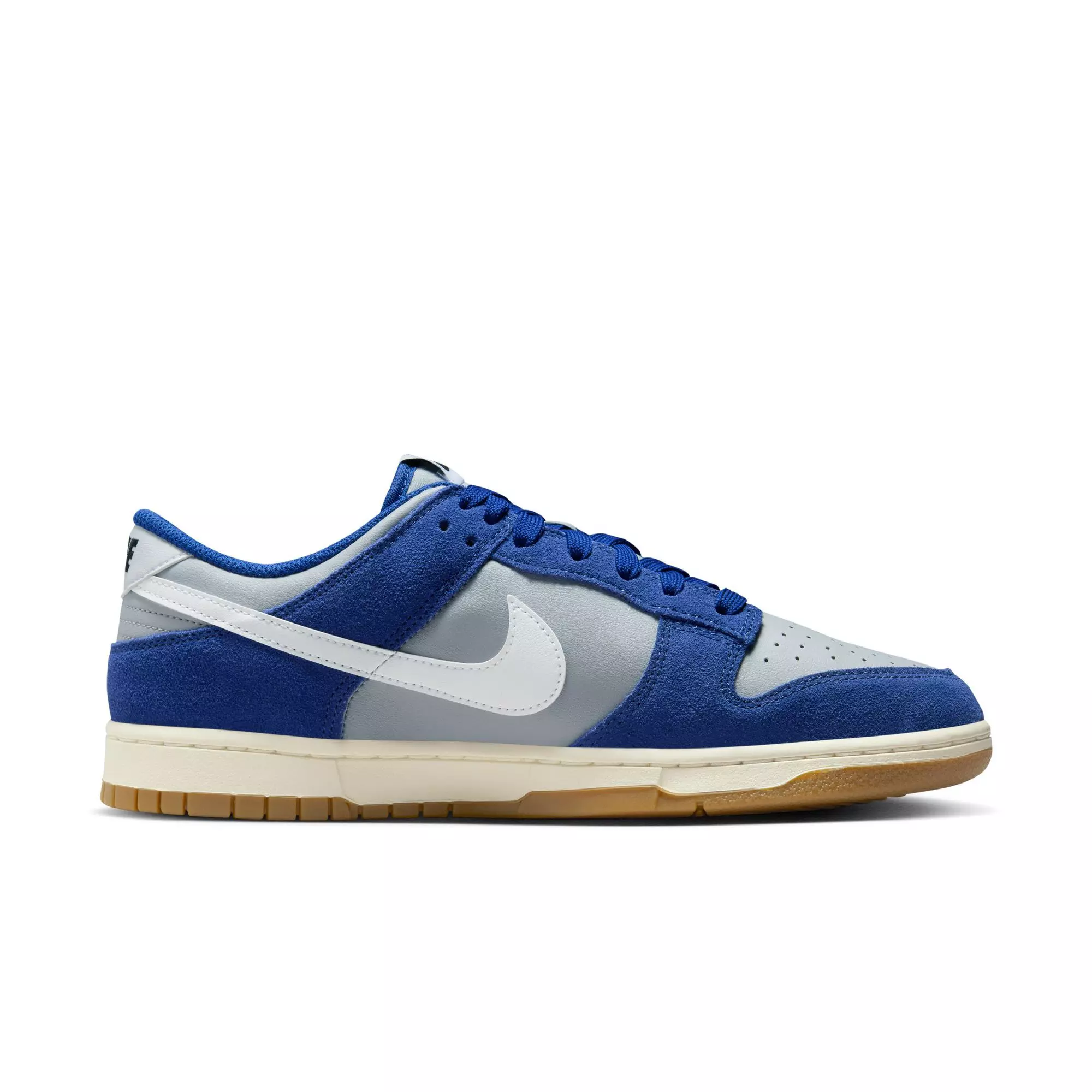 Nike Dunk Low Retro SE "Wolf Grey/White/Deep Royal Blue/Sail" Men's Shoe - GREY/BLUE