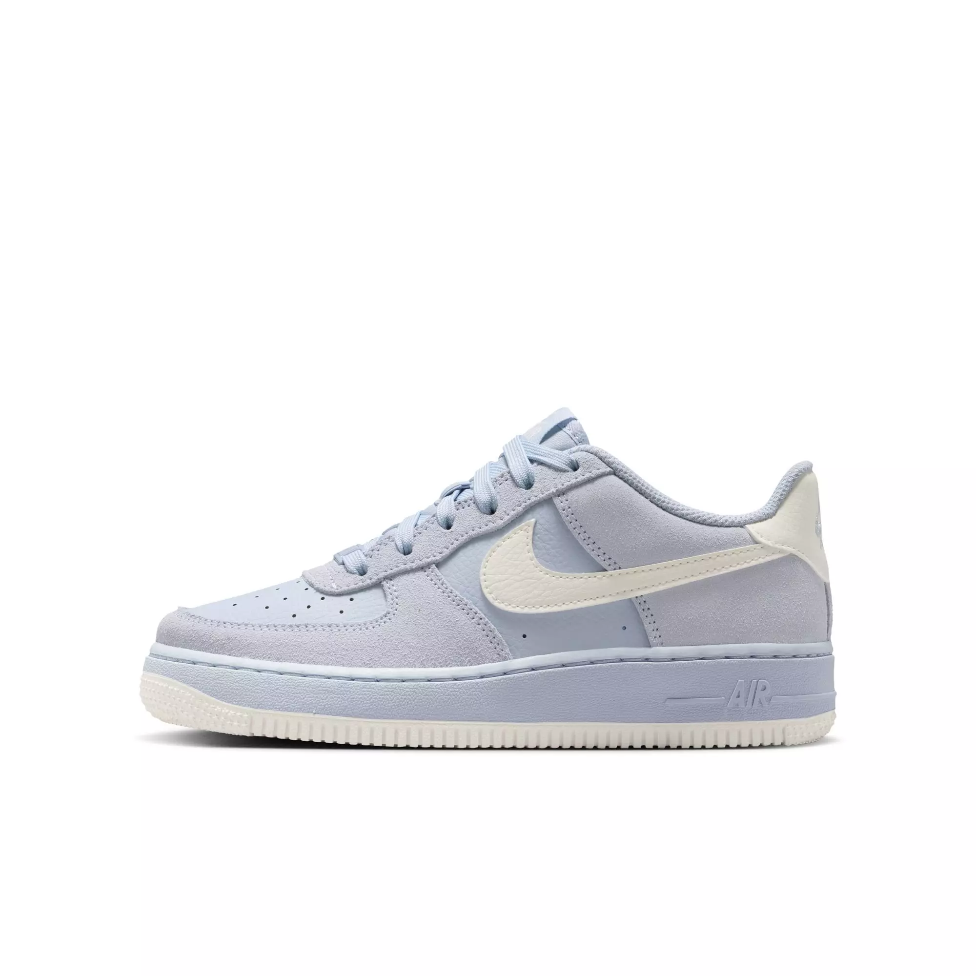 Nike Air Force 1 LV8 2 "Ghost/Sail" Grade School Girls' Shoe - BLUE