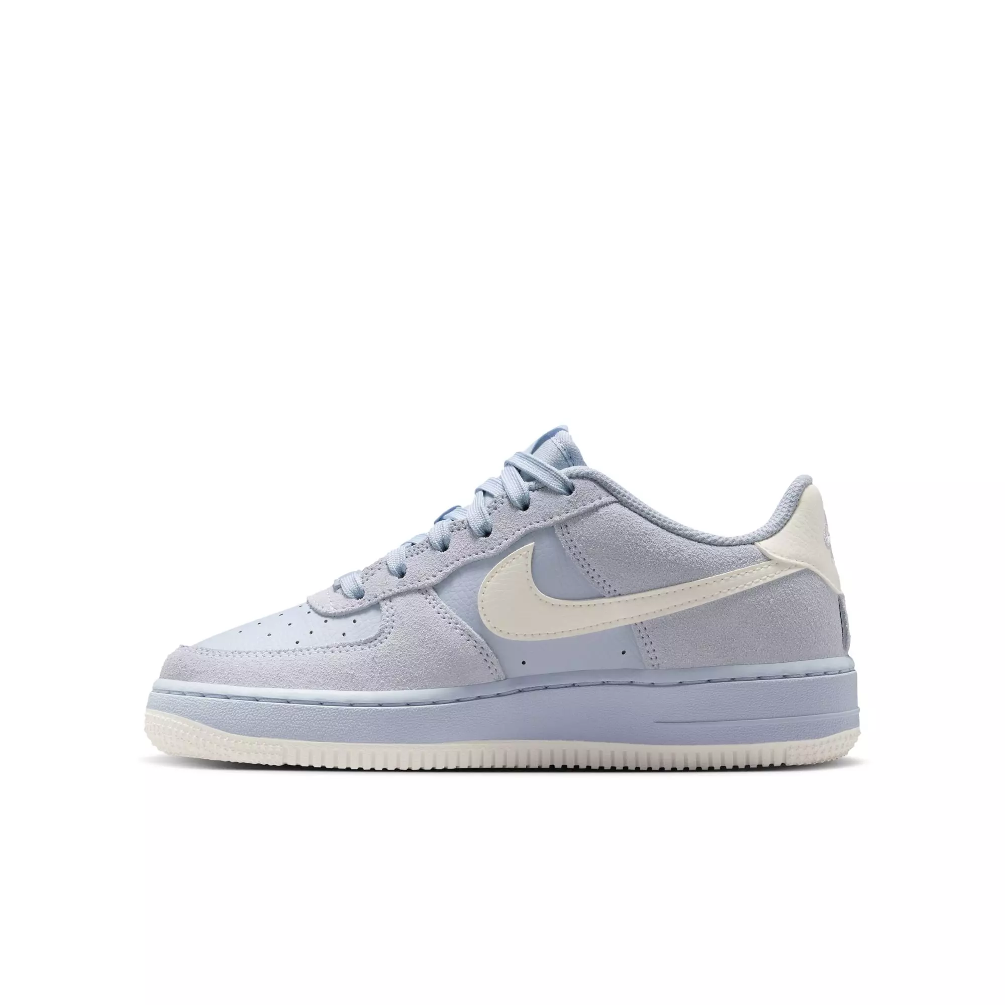 Nike Air Force 1 LV8 2 "Ghost/Sail" Grade School Girls' Shoe - BLUE