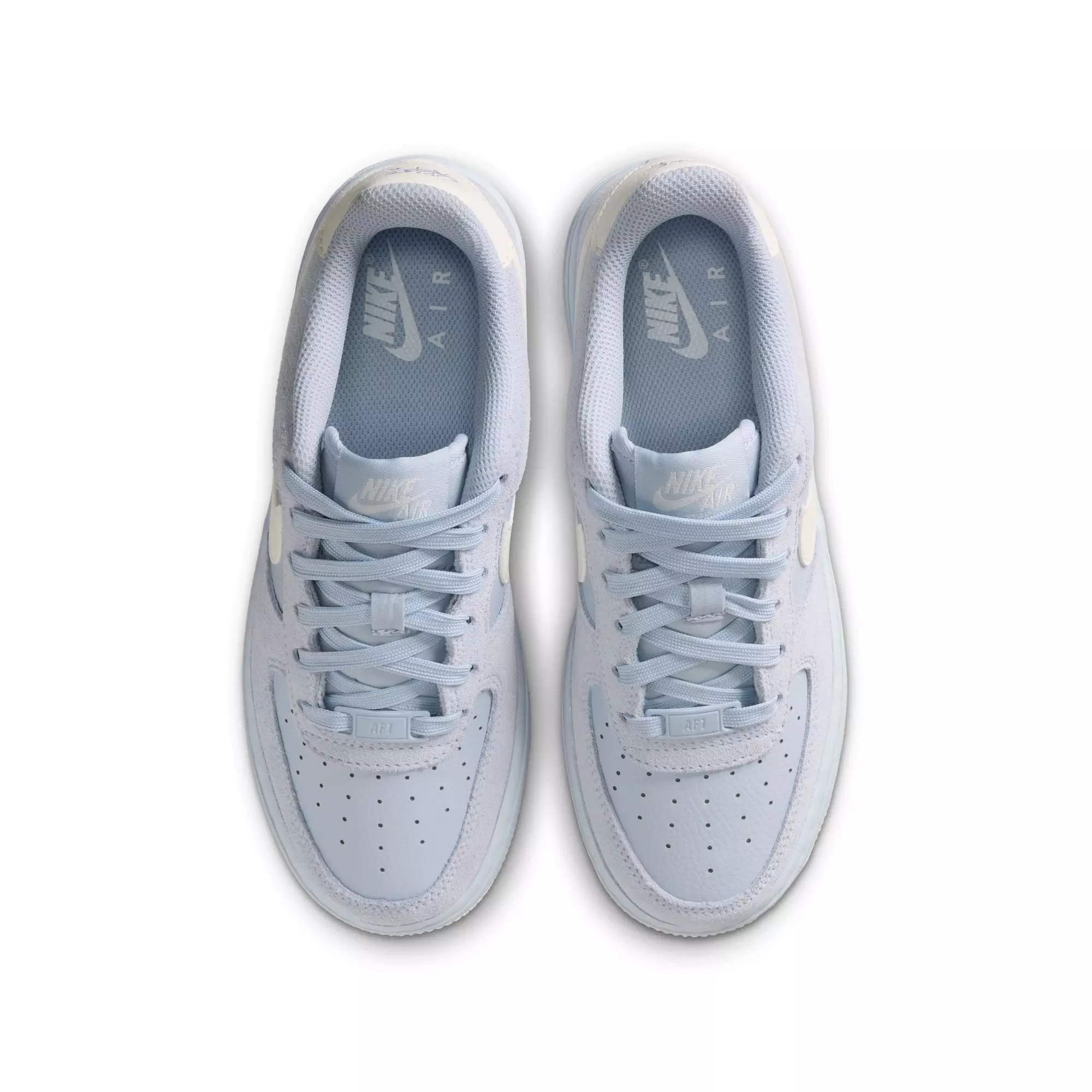 Nike Air Force 1 LV8 2 "Ghost/Sail" Grade School Girls' Shoe - BLUE