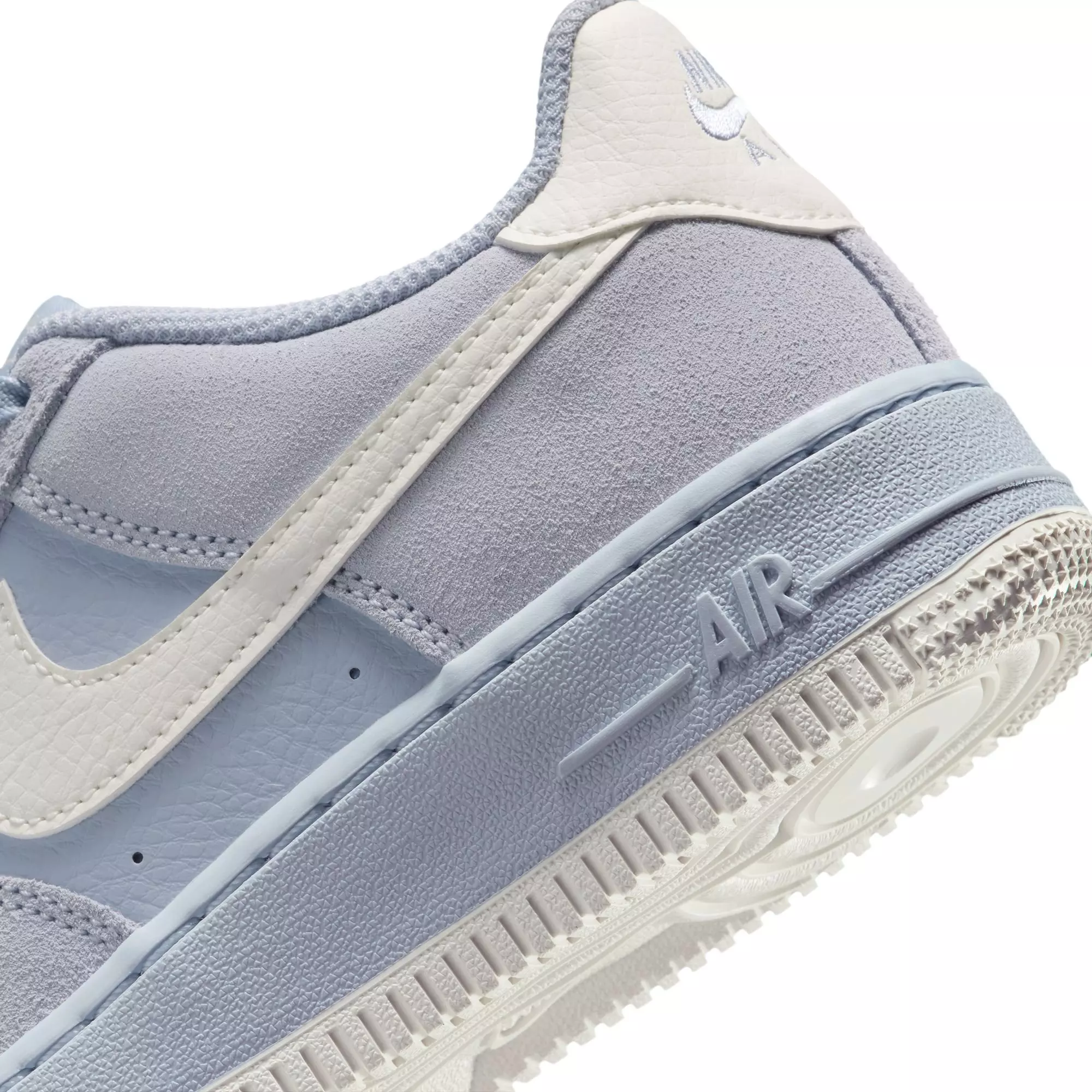 Nike Air Force 1 LV8 2 "Ghost/Sail" Grade School Girls' Shoe - BLUE