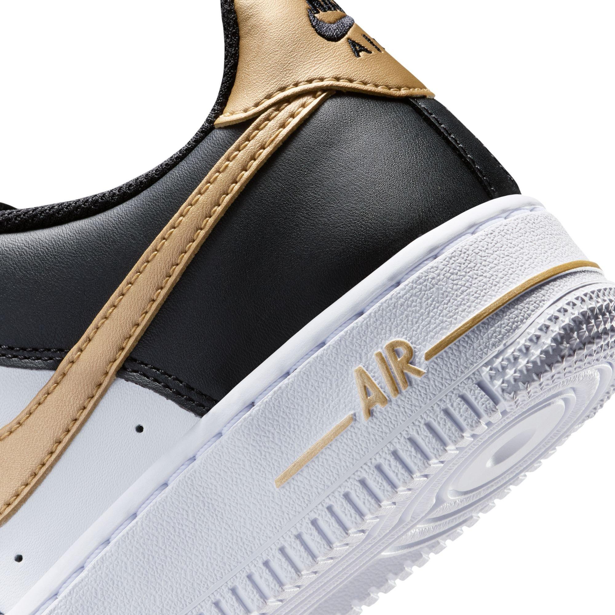 Nike Air Force 1 Grade School Boys' "Black/Metallic Gold/White" Shoe