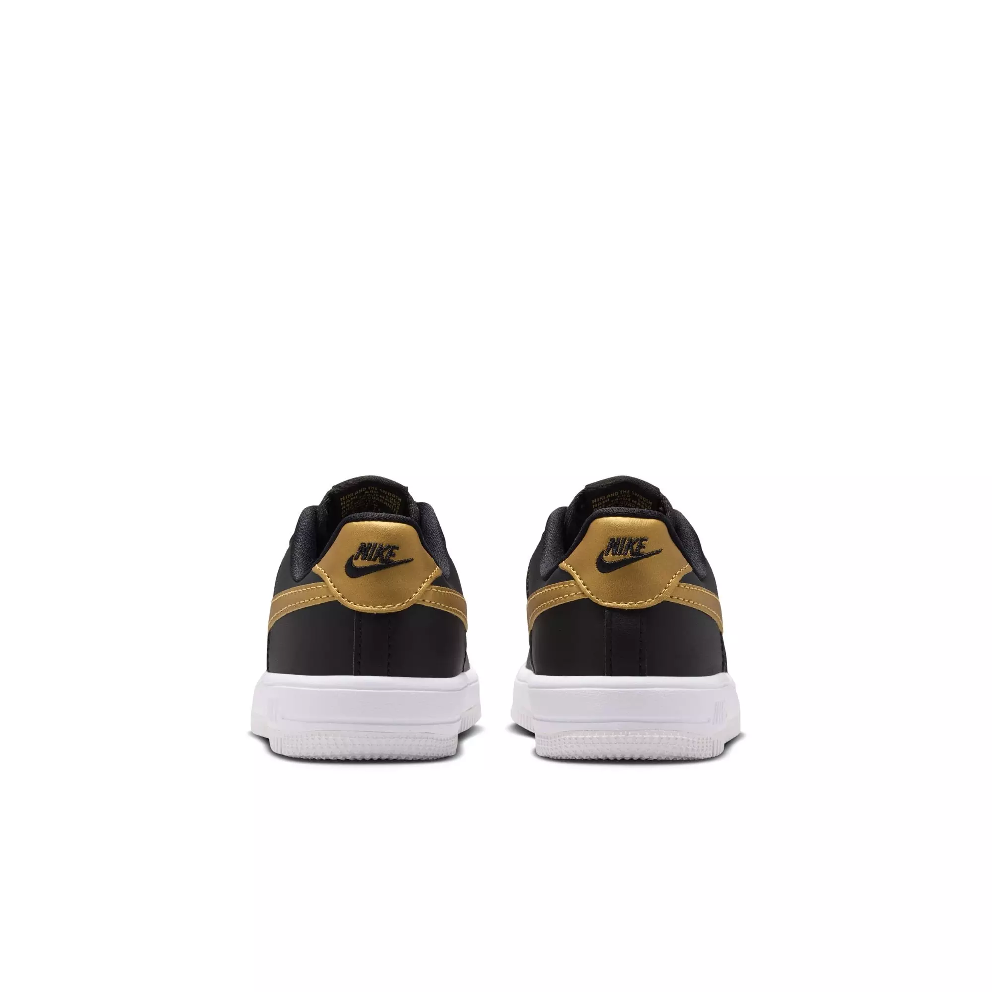 Nike Air Force 1 Low "Black/Metallic Gold/White" Preschool Girls' Shoe - BLACK/GOLD