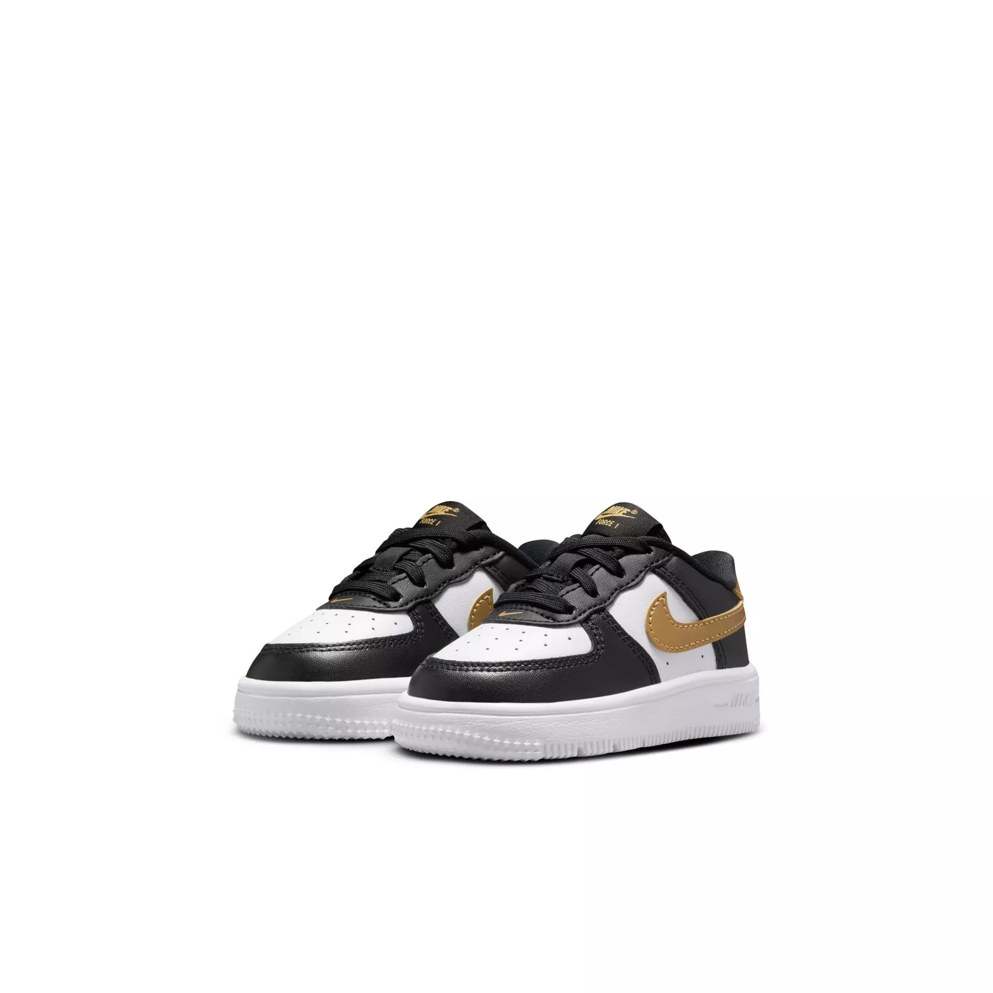 Nike Air Force 1 Low "Black/Metallic Gold/White" Toddler Girls' Shoe - BLACK/GOLD