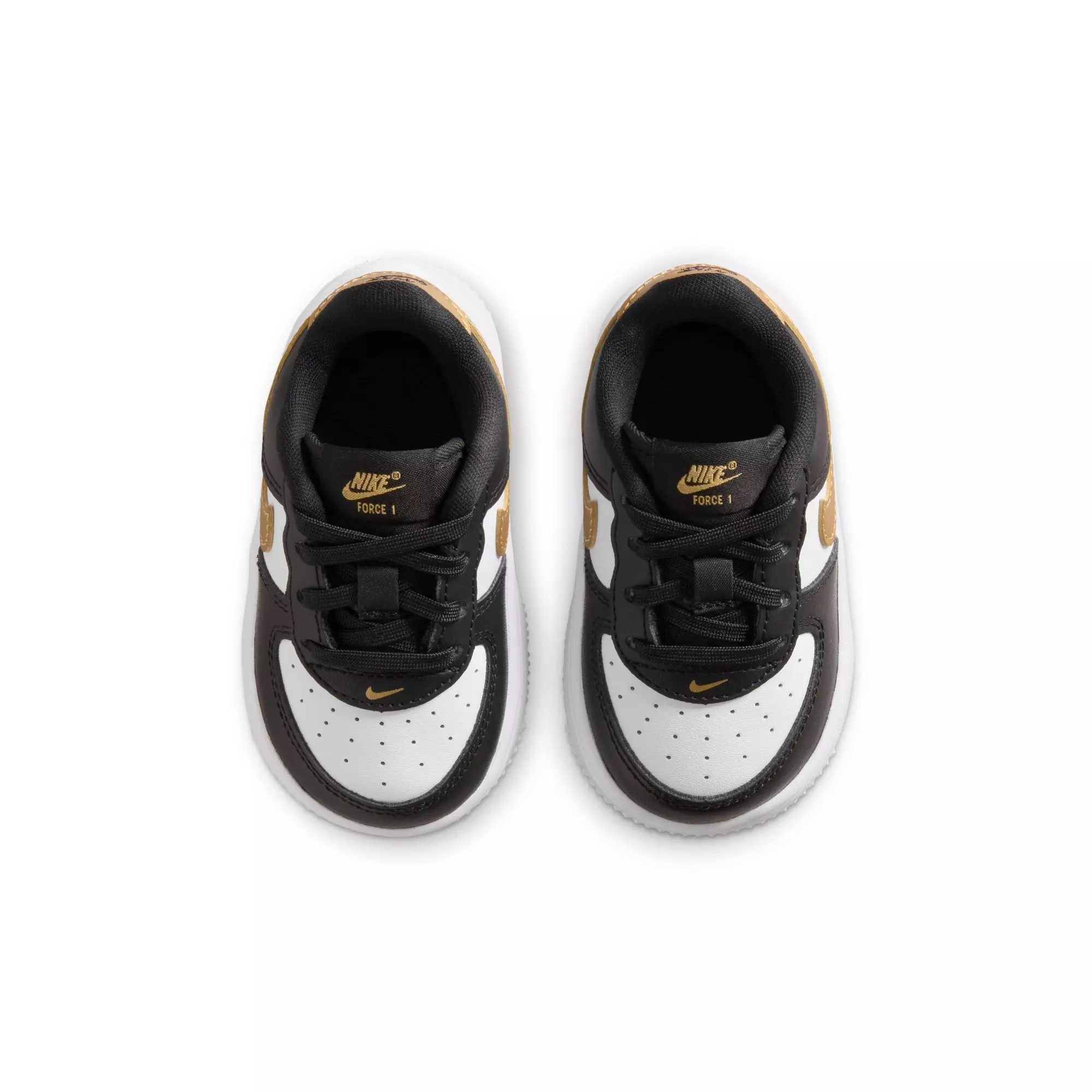Nike Air Force 1 Low "Black/Metallic Gold/White" Toddler Girls' Shoe - BLACK/GOLD