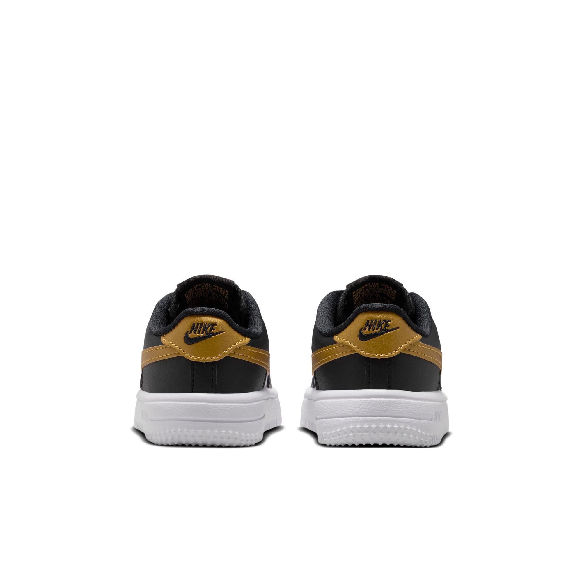 Nike Air Force 1 Low Toddler Girls' "Black/Metallic Gold/White" Shoe