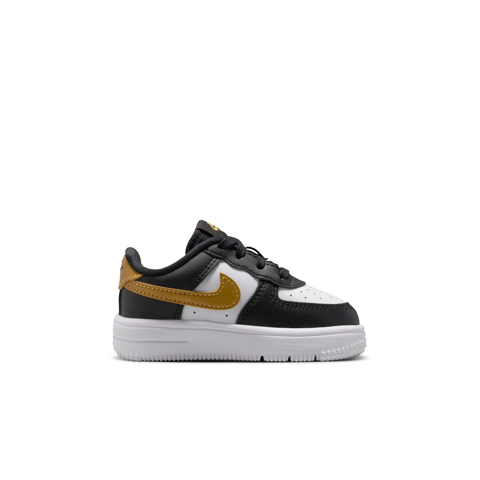 Nike Air Force 1 Low Toddler Girls' "Black/Metallic Gold/White" Shoe