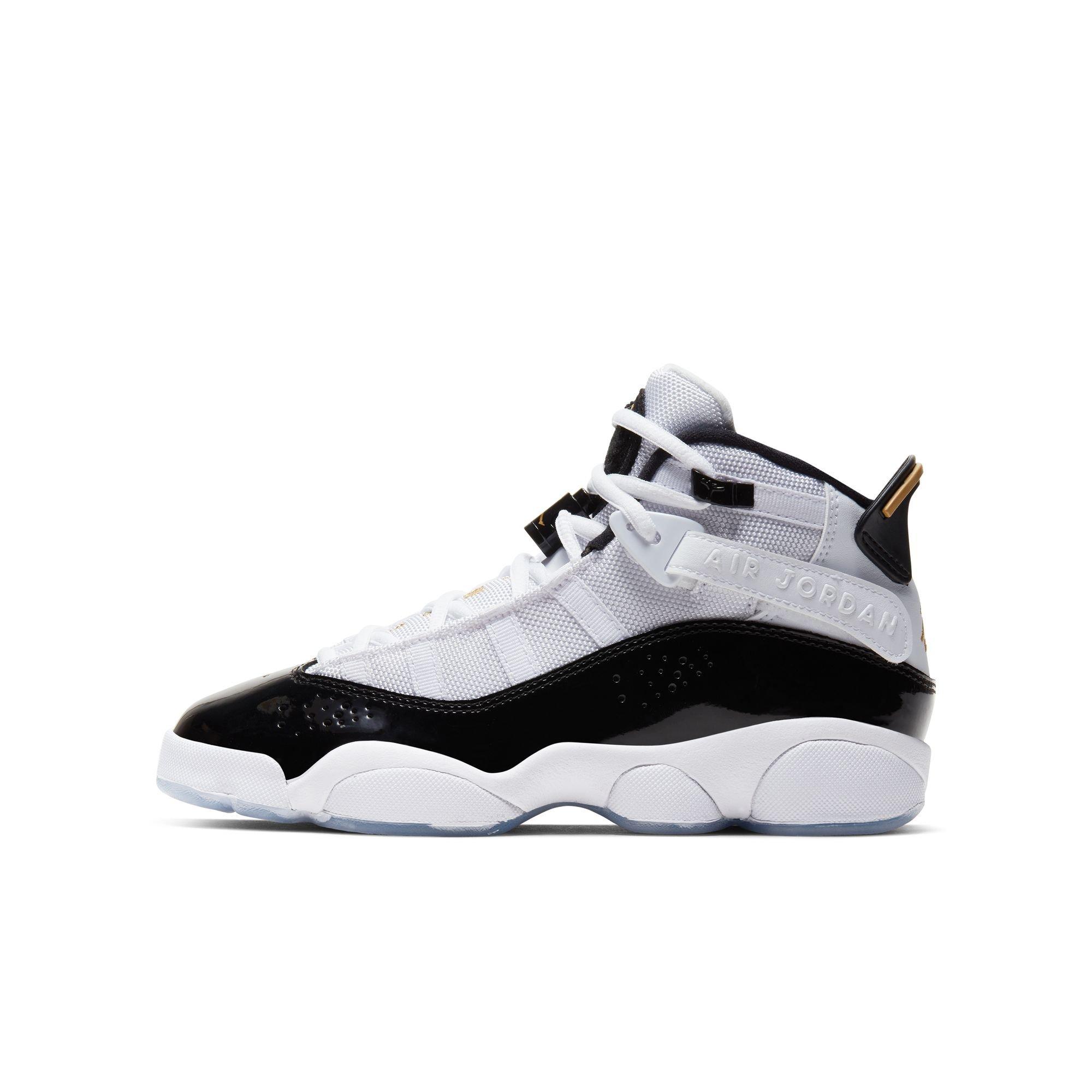 Jordan 6 Rings Grade School Boys' "White/Metallic Gold/Black/Ice" Shoe