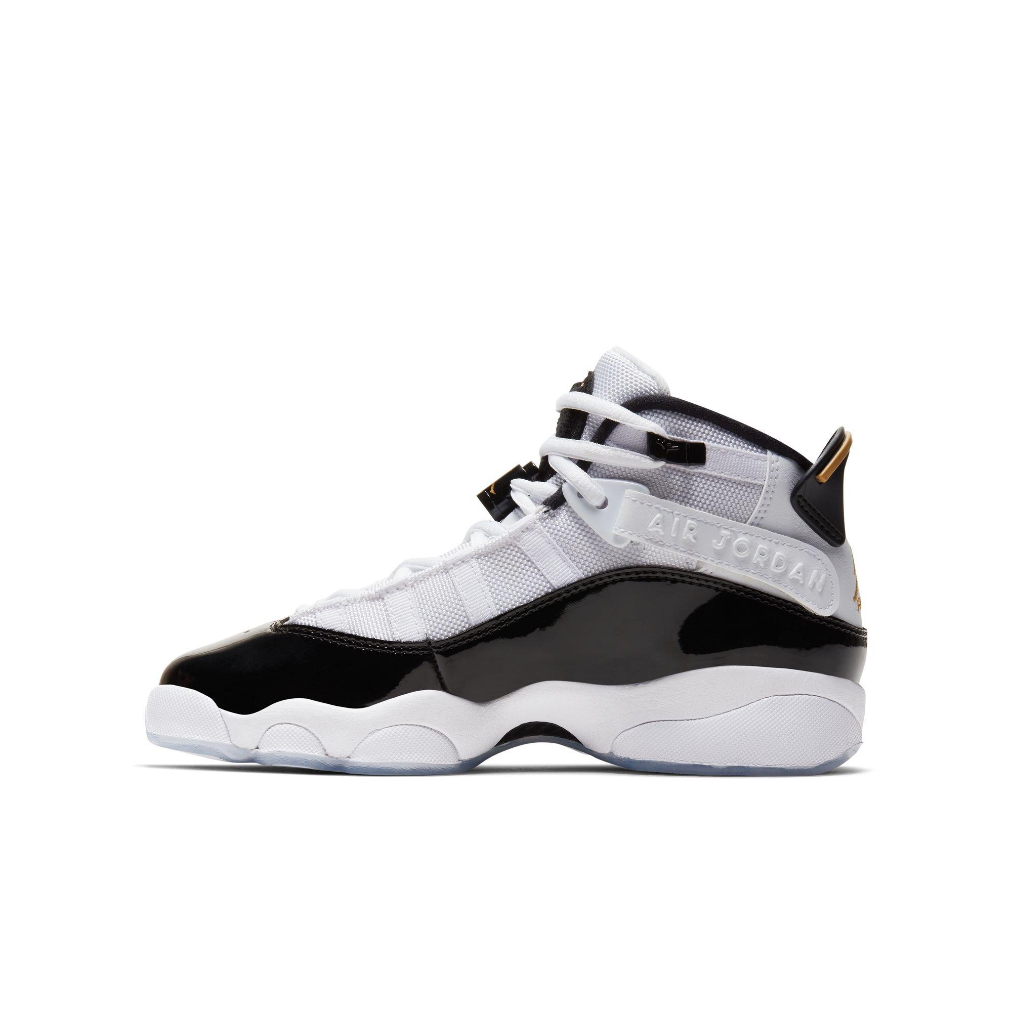 Jordan 6 Rings Grade School Boys' "White/Metallic Gold/Black/Ice" Shoe