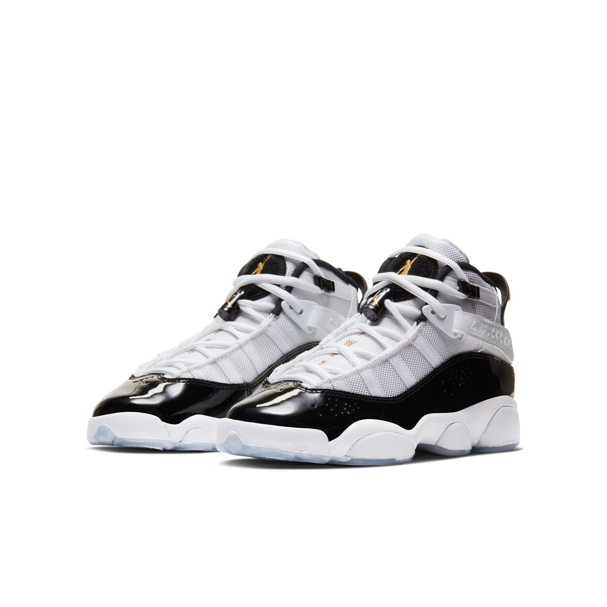 Jordan 6 Rings Grade School Boys' "White/Metallic Gold/Black/Ice" Shoe