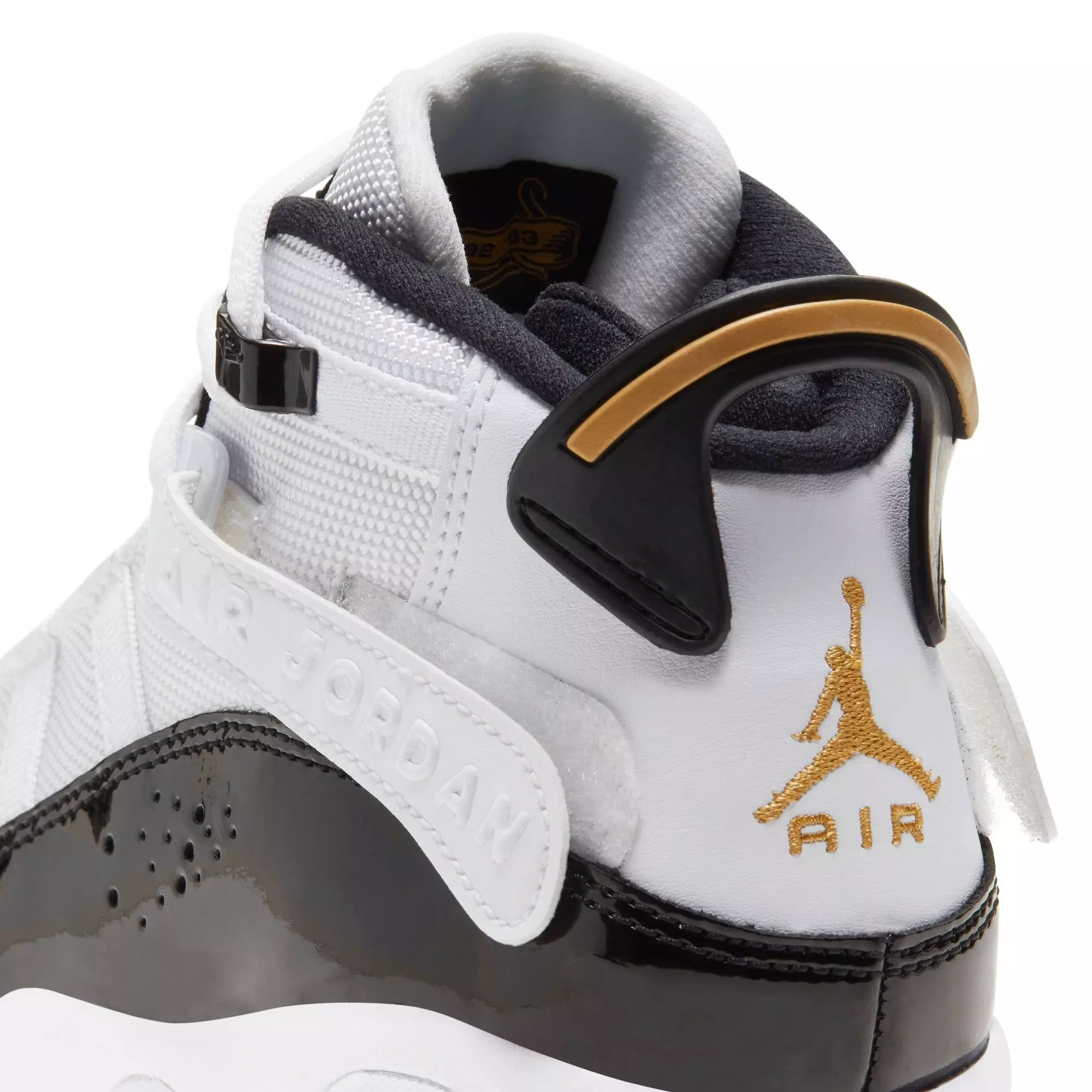 Jordan 6 Rings "White/Metallic Gold/Black/Ice" Grade School Boys' Shoe - WHITE/BLACK/GOLD