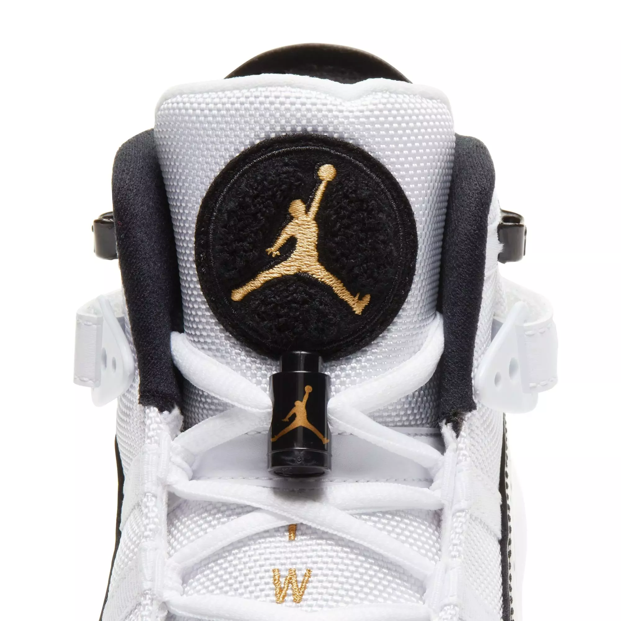 Jordan 6 Rings "White/Metallic Gold/Black/Ice" Grade School Boys' Shoe - WHITE/BLACK/GOLD
