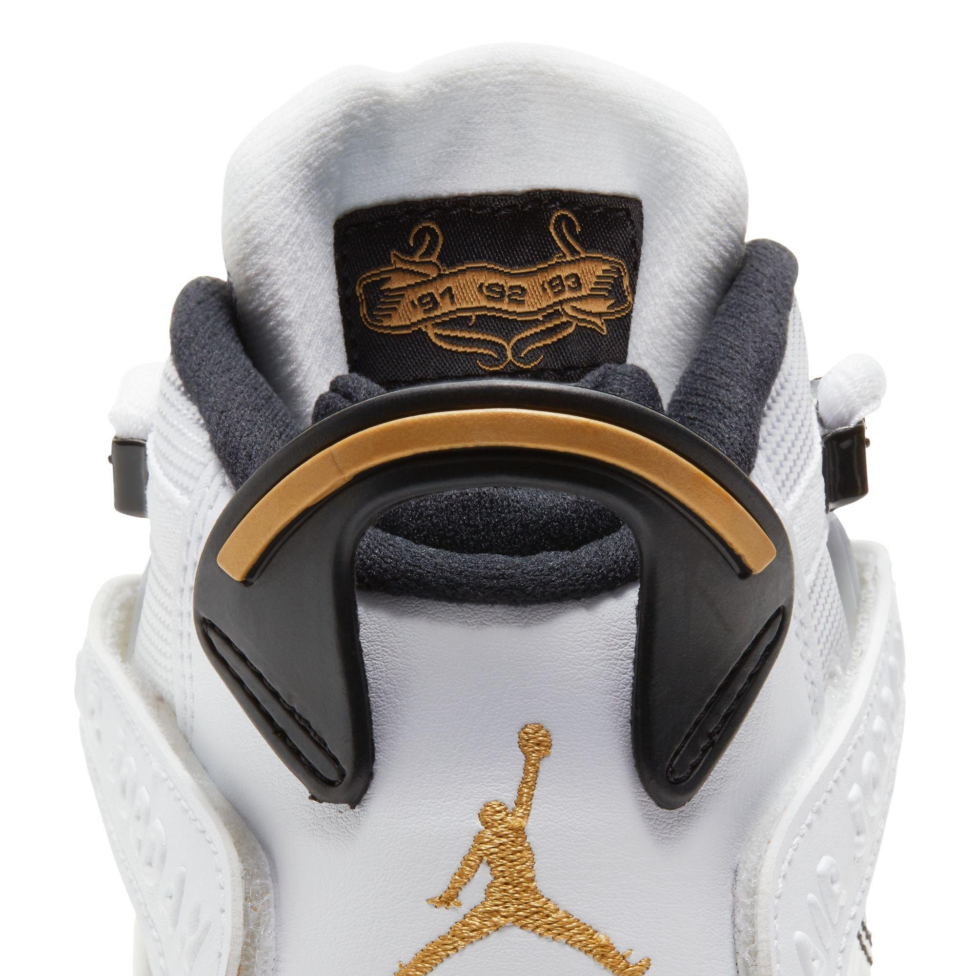 Jordan 6 Rings Grade School Boys' "White/Metallic Gold/Black/Ice" Shoe