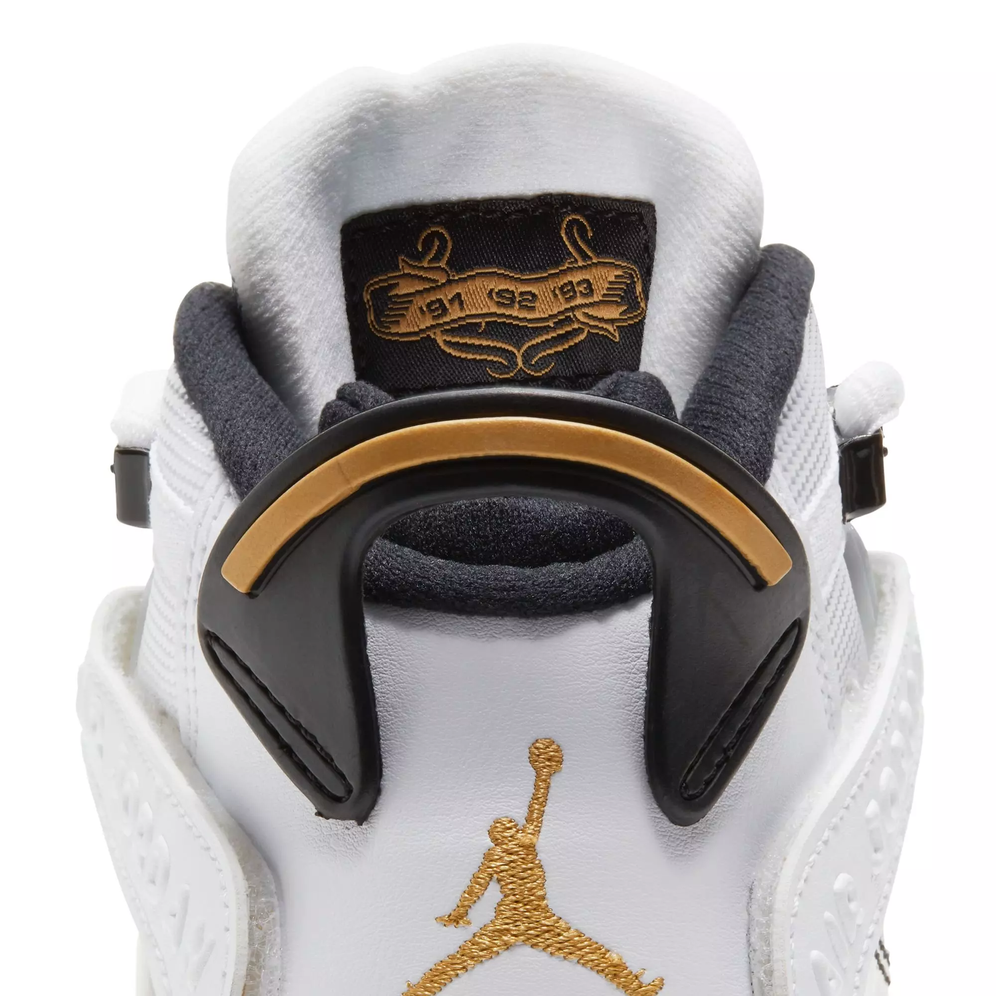 Jordan 6 Rings "White/Metallic Gold/Black/Ice" Grade School Boys' Shoe - WHITE/BLACK/GOLD