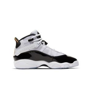Jordan 6 Rings "White/Metallic Gold/Black/Ice" Grade School Boys' Shoe