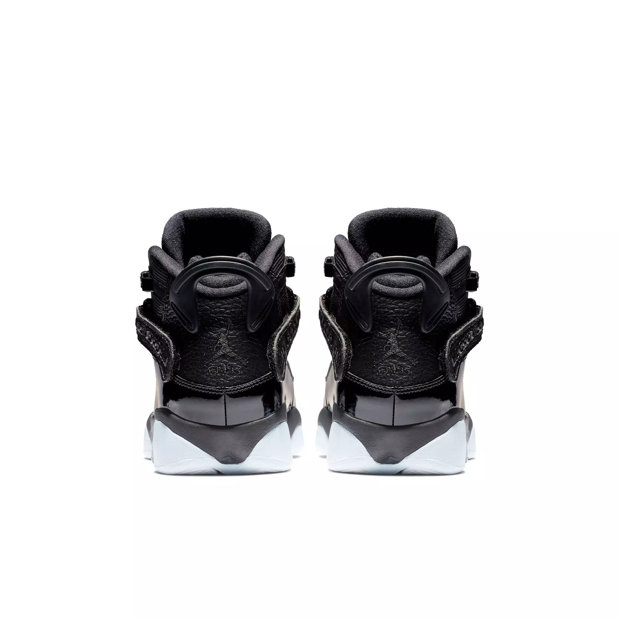 Jordan 6 Rings "Black/White" Grade School Boys' Shoe - BLACK