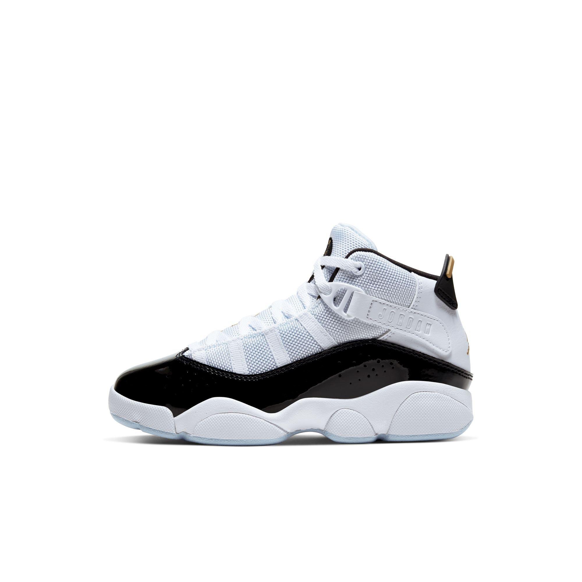 Jordan 6 Rings Preschool Boys' "White/Metallic Gold/Black/Ice" Shoe