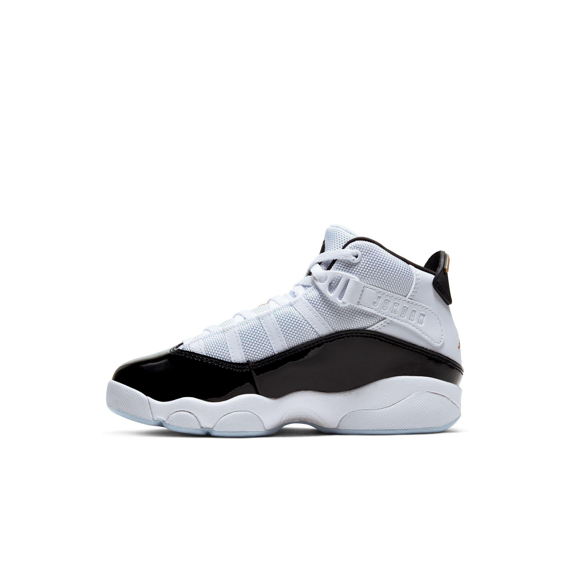Jordan 6 Rings Preschool Boys' "White/Metallic Gold/Black/Ice" Shoe