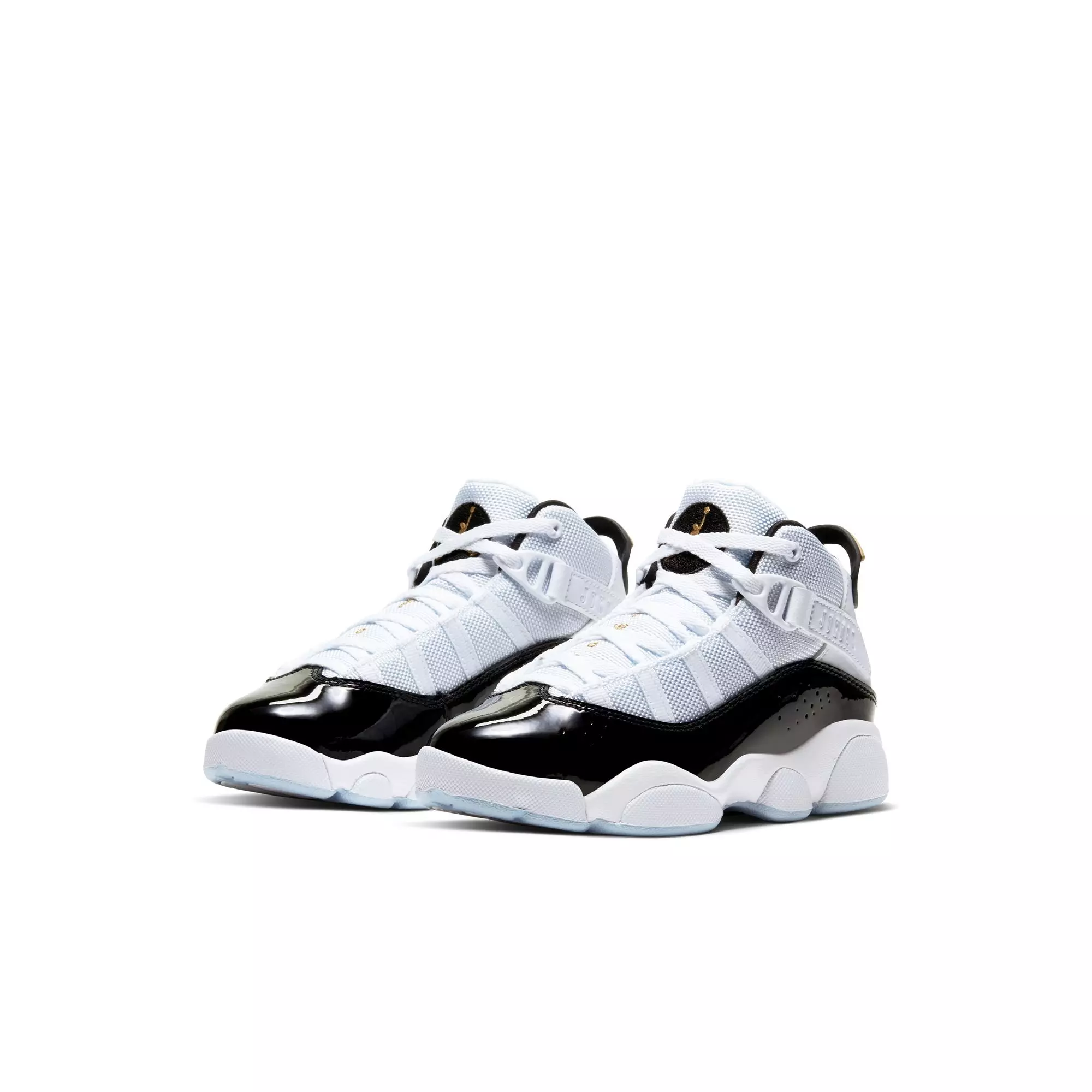 Jordan 6 Rings "White/Metallic Gold/Black/Ice" Preschool Boys' Shoe - WHITE/BLACK/GOLD