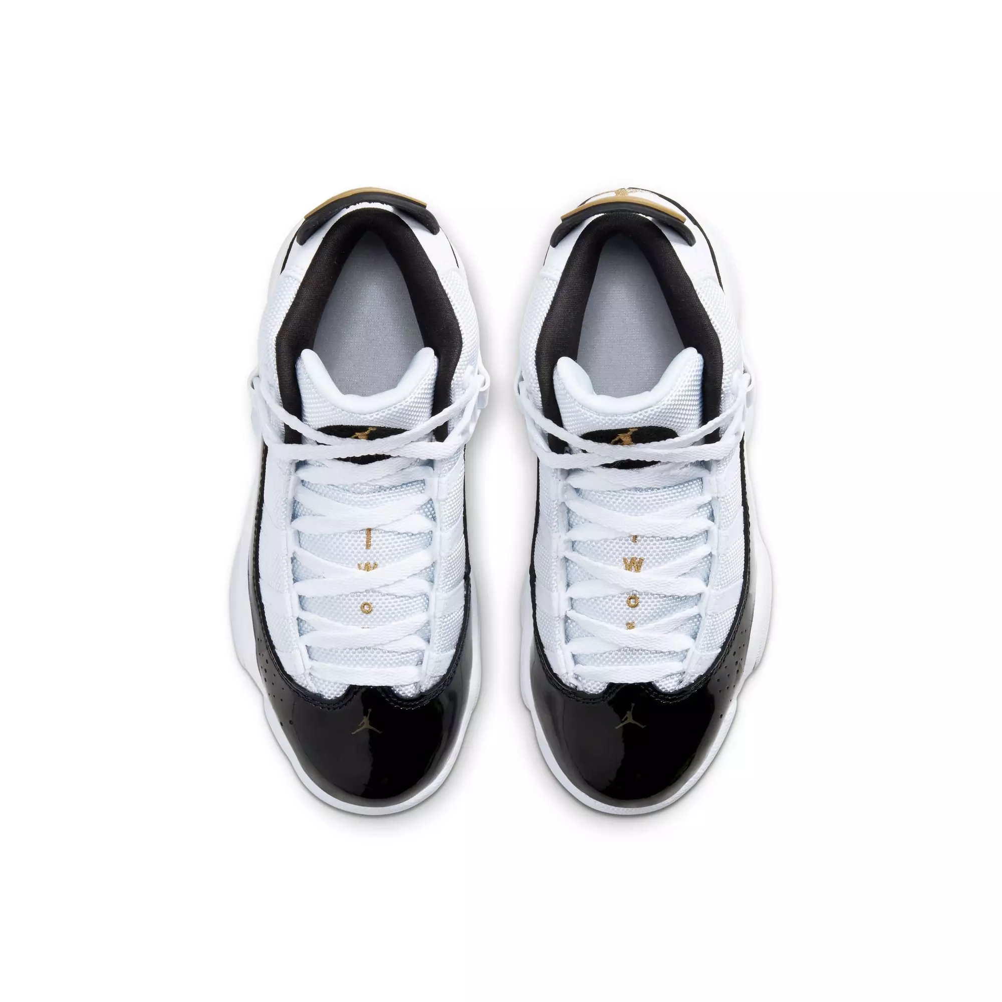 Jordan 6 Rings "White/Metallic Gold/Black/Ice" Preschool Boys' Shoe - WHITE/BLACK/GOLD