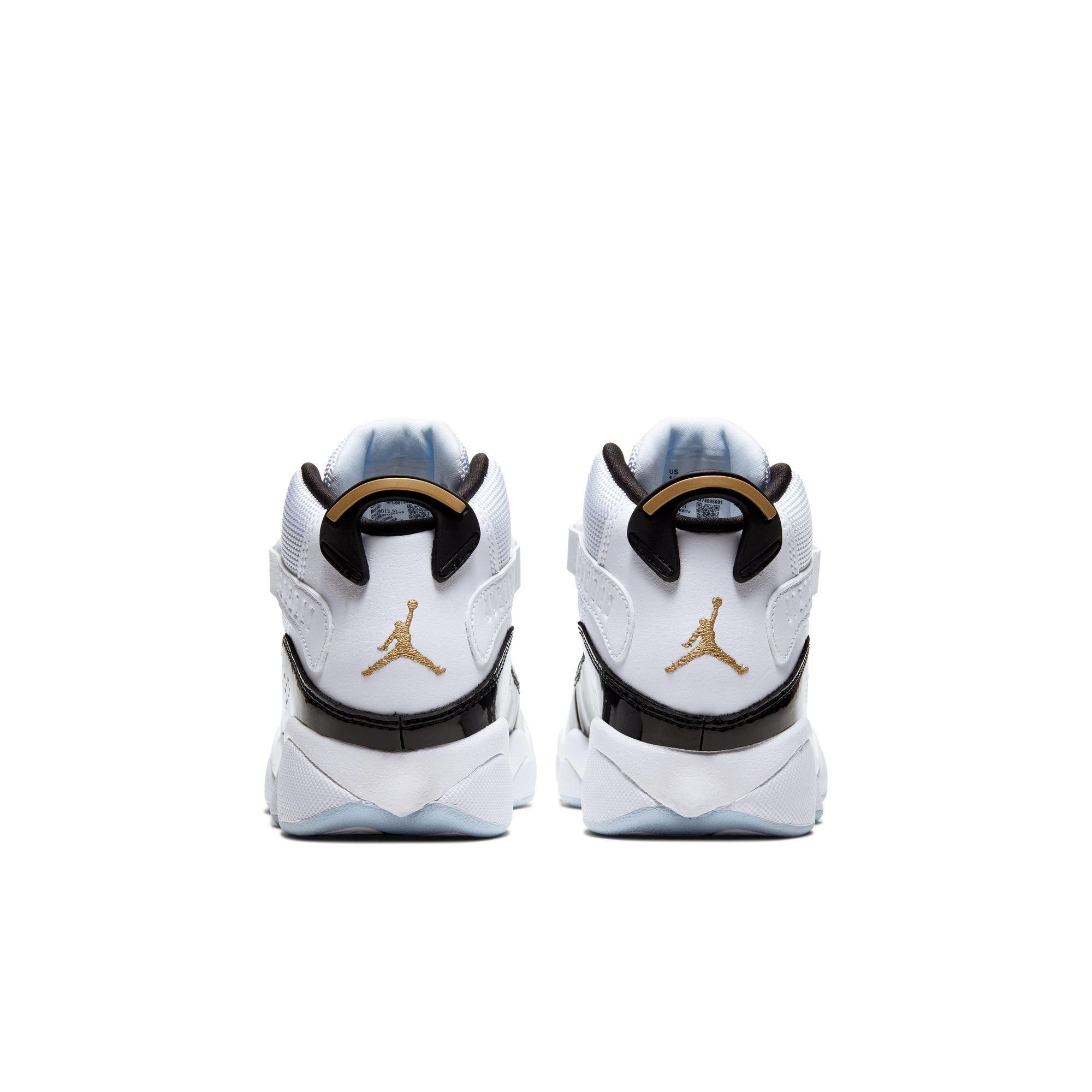 Jordan 6 Rings Preschool Boys' "White/Metallic Gold/Black/Ice" Shoe