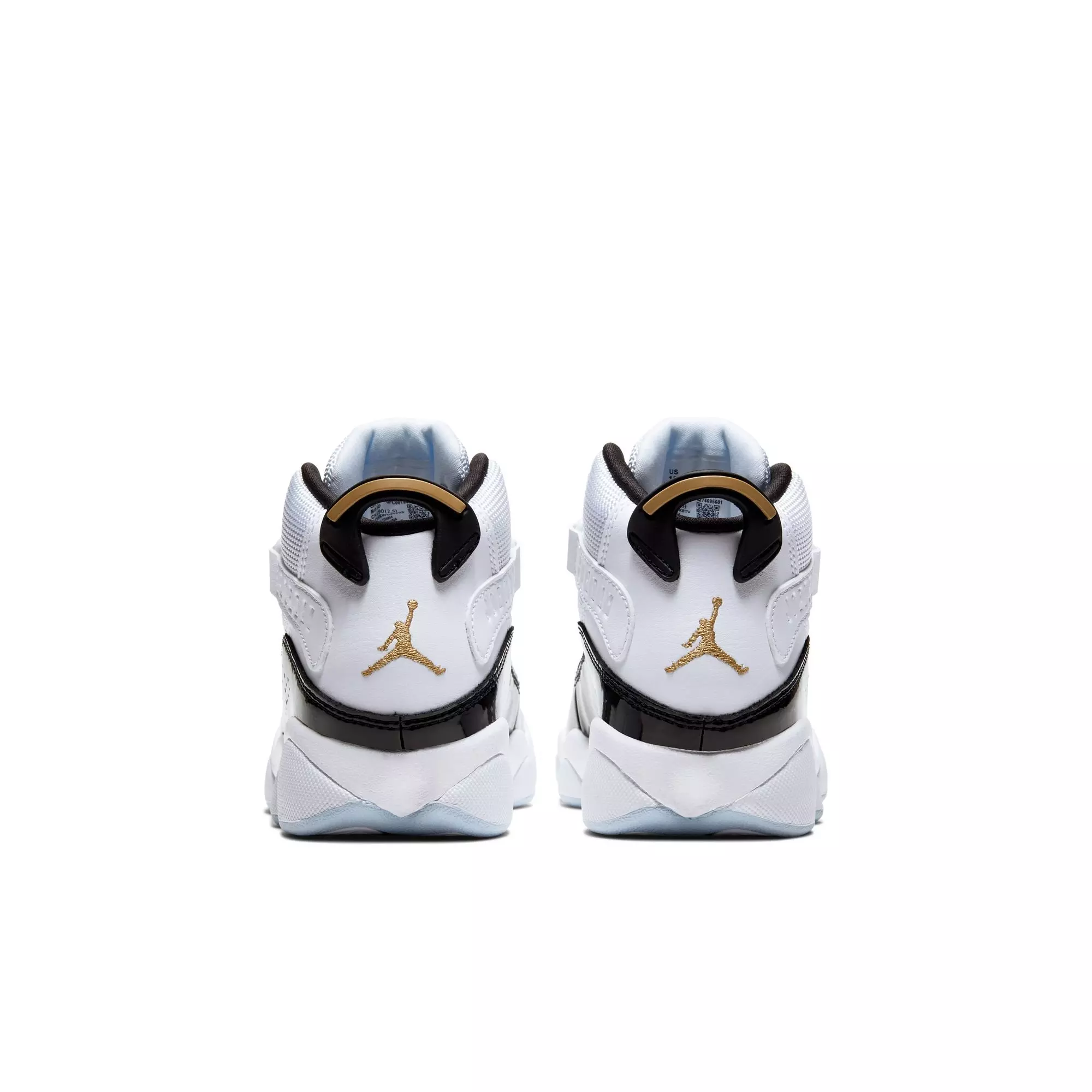 Jordan 6 Rings "White/Metallic Gold/Black/Ice" Preschool Boys' Shoe - WHITE/BLACK/GOLD