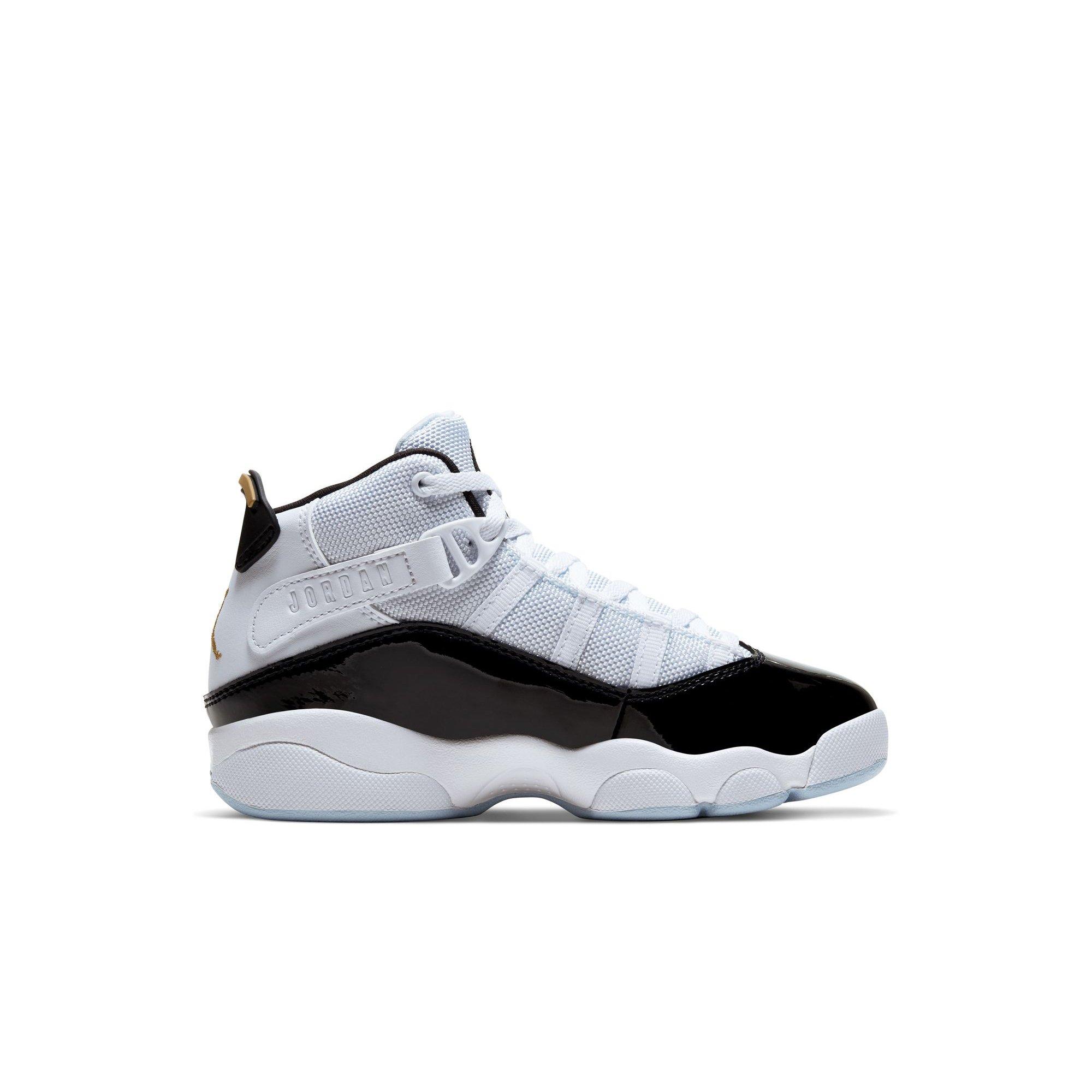 Jordan 6 Rings Preschool Boys' "White/Metallic Gold/Black/Ice" Shoe